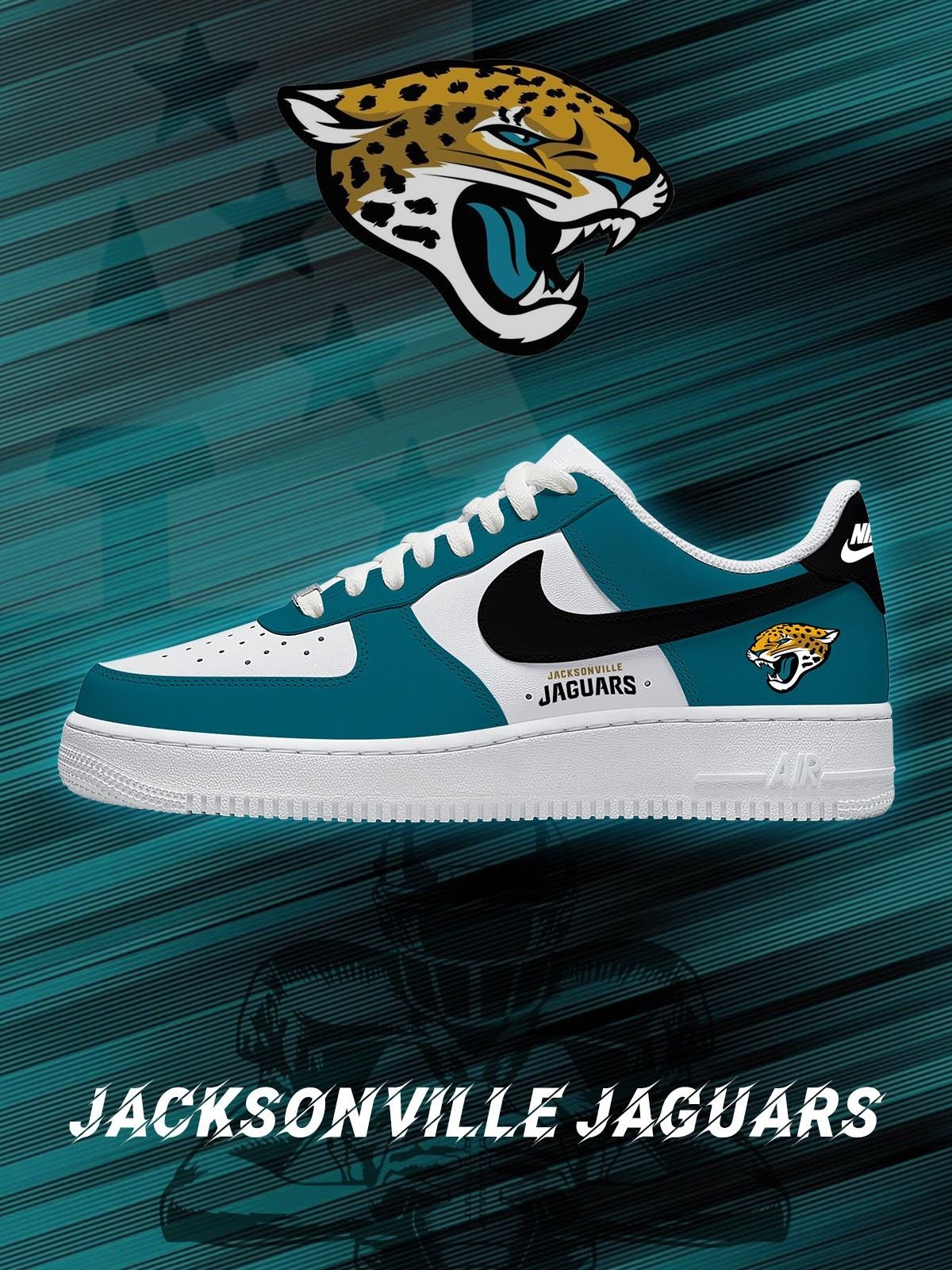 Jacksonville Football Custom AF1 Sneakers Image