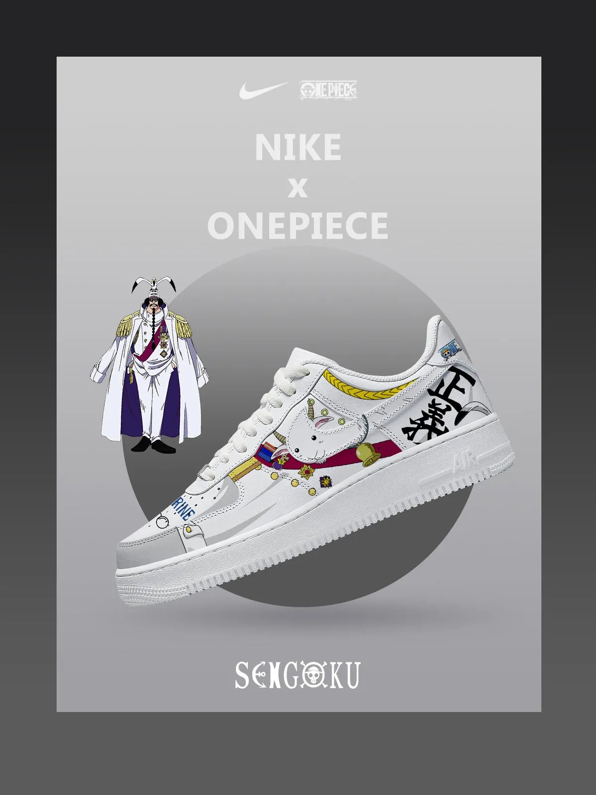 One Piece Sengoku Air Force 1 Shoes Sneakers Image
