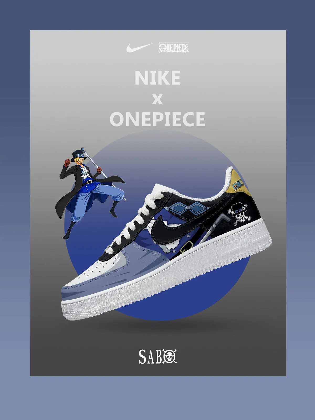 One Piece Sabo Air Force 1 Shoes Sneakers Image