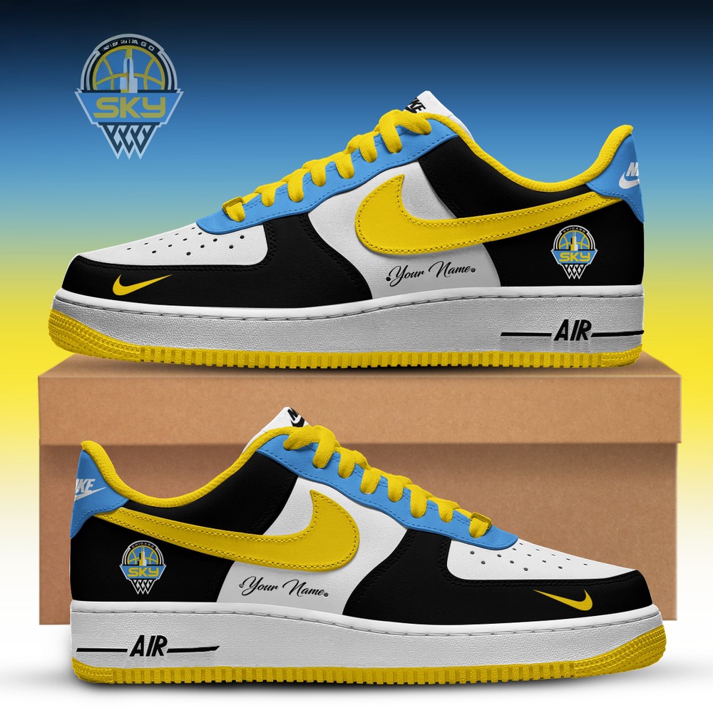 Chicago Sky WNBA Custom Air Force 1 Premium Fan Collection Image