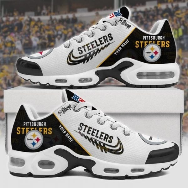 Pittsburgh Steelers Personalized Name Team Mix Colors Wing Logo Shoes Air Cushion Sneakers Image