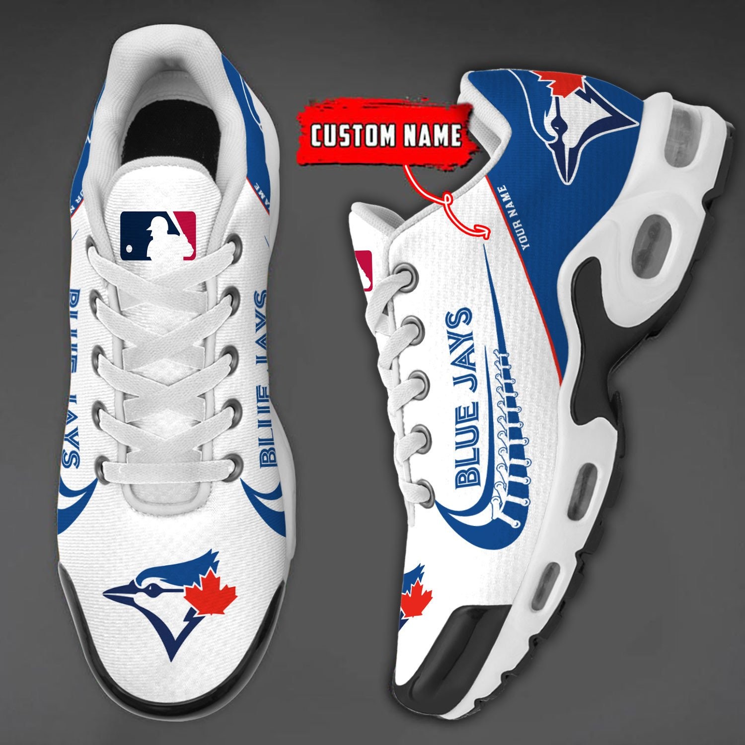Toronto Blue Jays Team Logo Baseball God Wings Air Max Shoes Sneaker Image