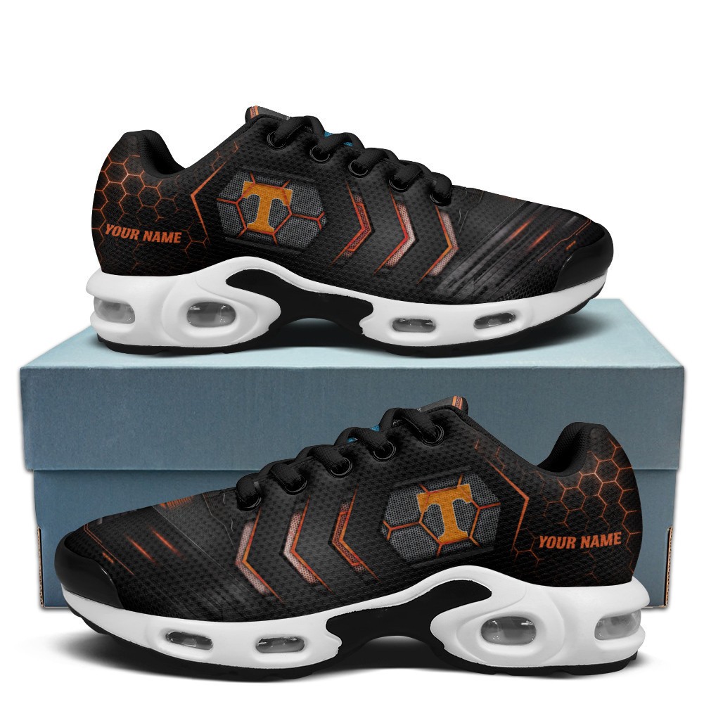 Tennessee Personalized Name Team Colors Arrow Line Beehive Pattern Shoes Air Cushion Sneakers Image