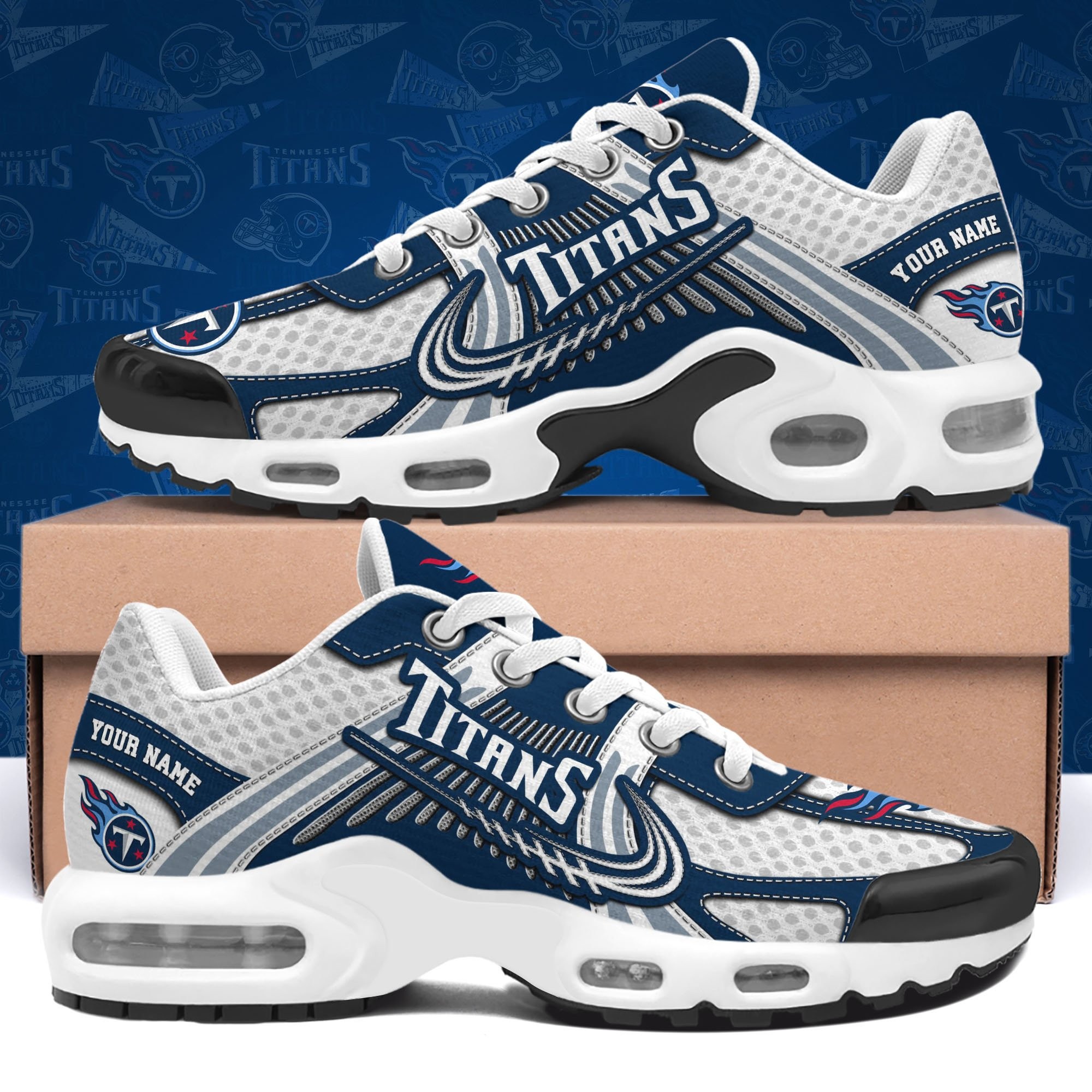 Tennessee Titans Shoes Custom Your Name Sport Team Shoes Image