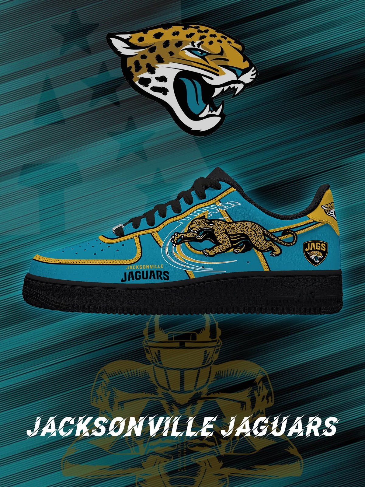 Jacksonville Football V.2 Custom AF1 Sneakers Image