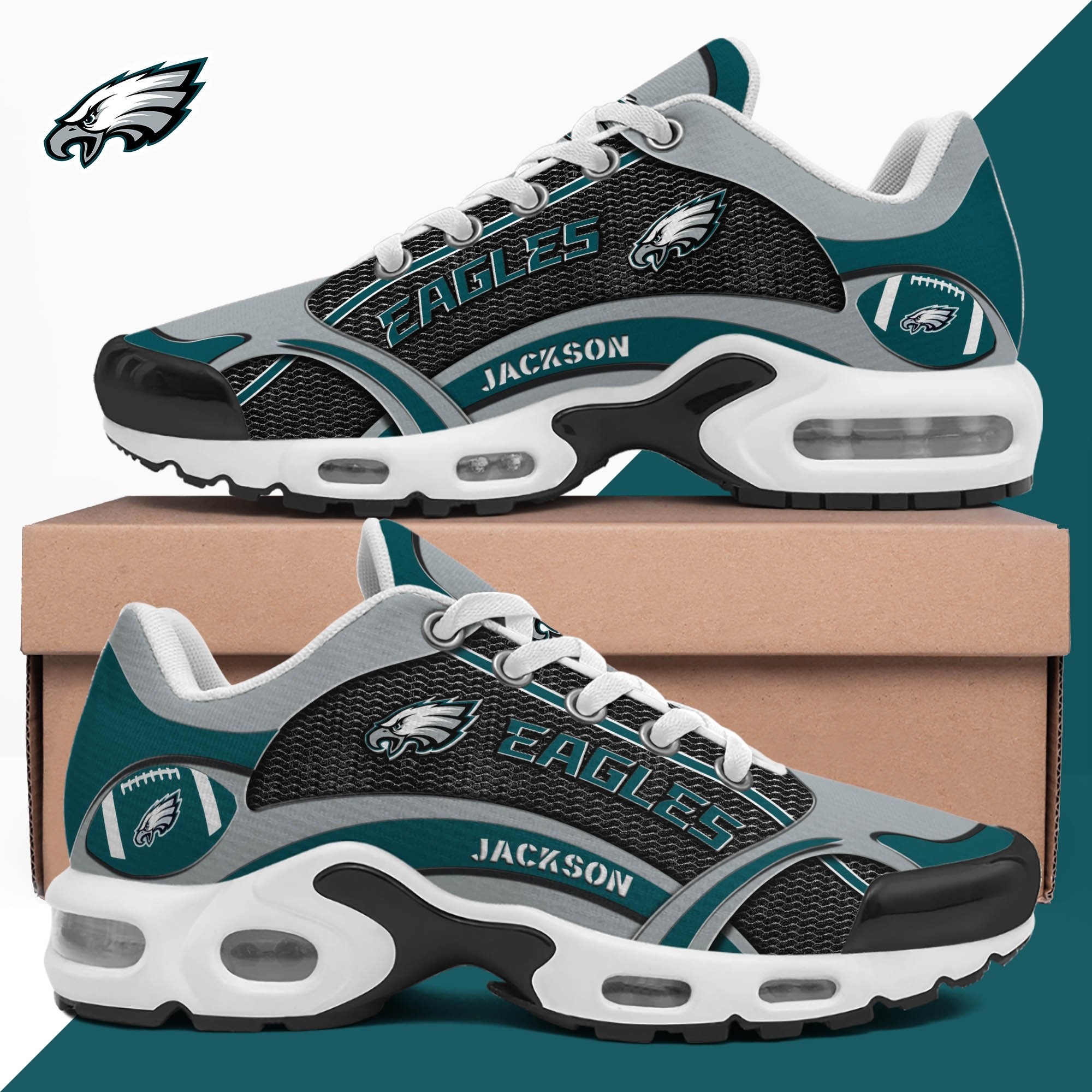 Philadelphia Eagles Team Shoes 2025 Version Custom Name 889 Image