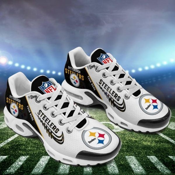 Pittsburgh Steelers Personalized Name Team Mix Colors Wing Logo Max Soul Shoes Sneakers Image