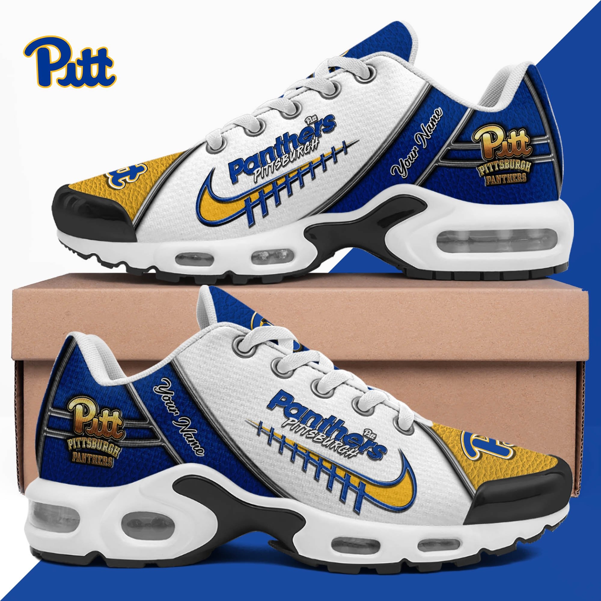 Pittsburgh Panthers Shoes 2025 Version Custom Your Name Football Team Shoes 516 Image