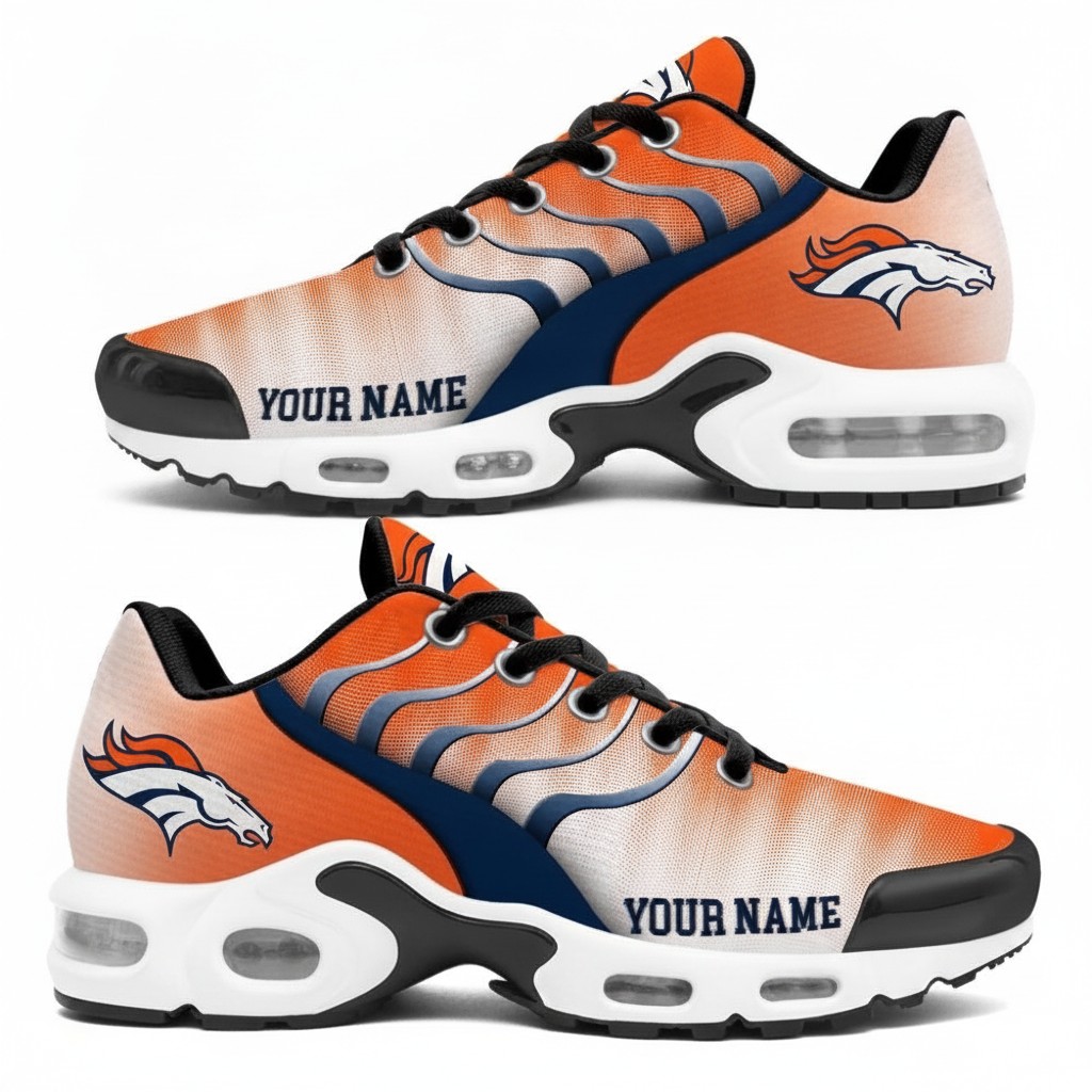 Custom Name Denver Broncos National Football League New Version 2026 Air Cushion Sneakers Image