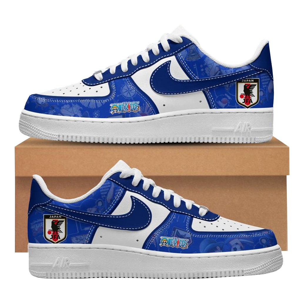 Samurai Blue Japan Soccer X One Piece Air Force 1 Shoes Sneakers Image