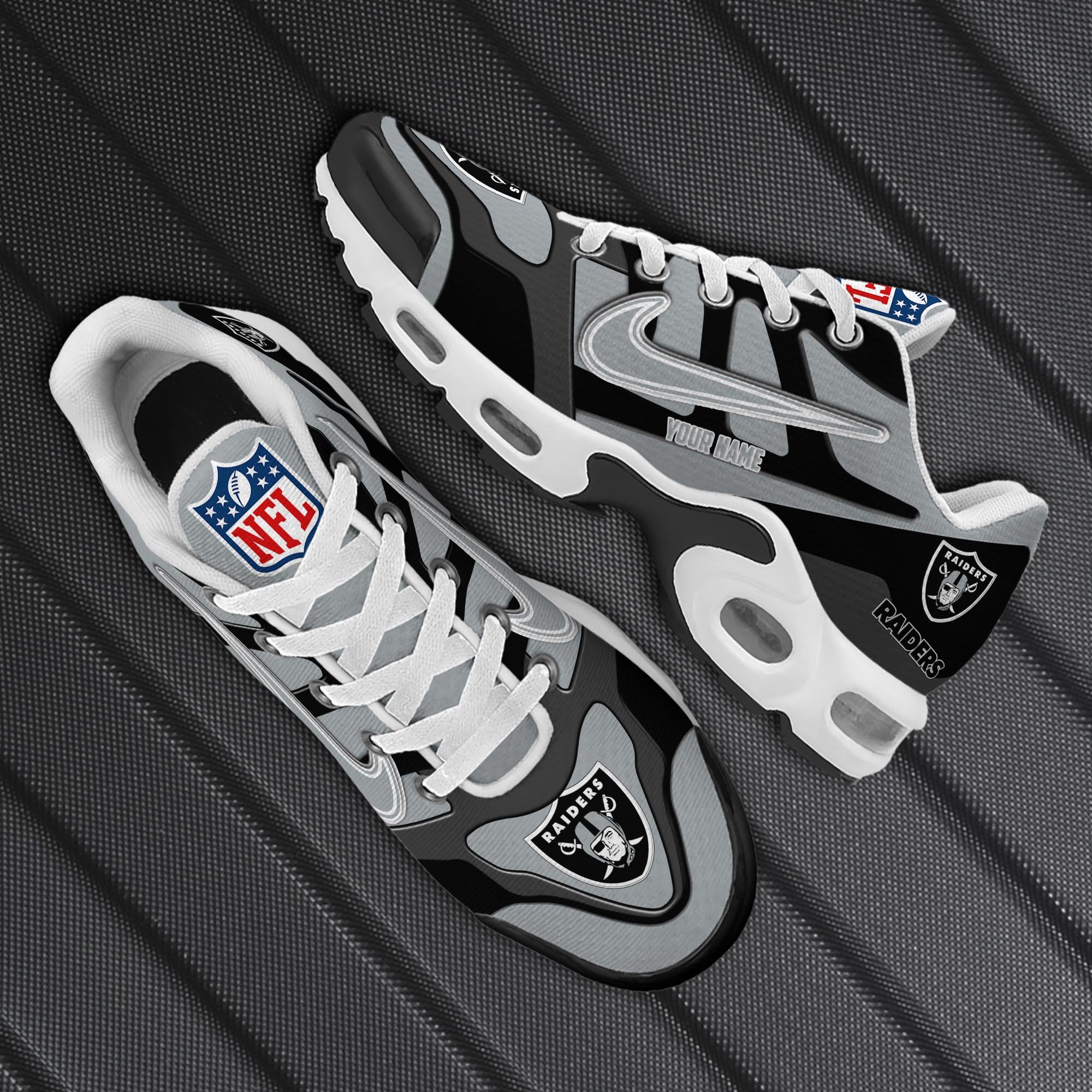 Las Vegas Raiders TN Shoes Custom Your Name, Shoes For Sport Fans, Gift For Fans EHIVM-03311534N Gallery Image
