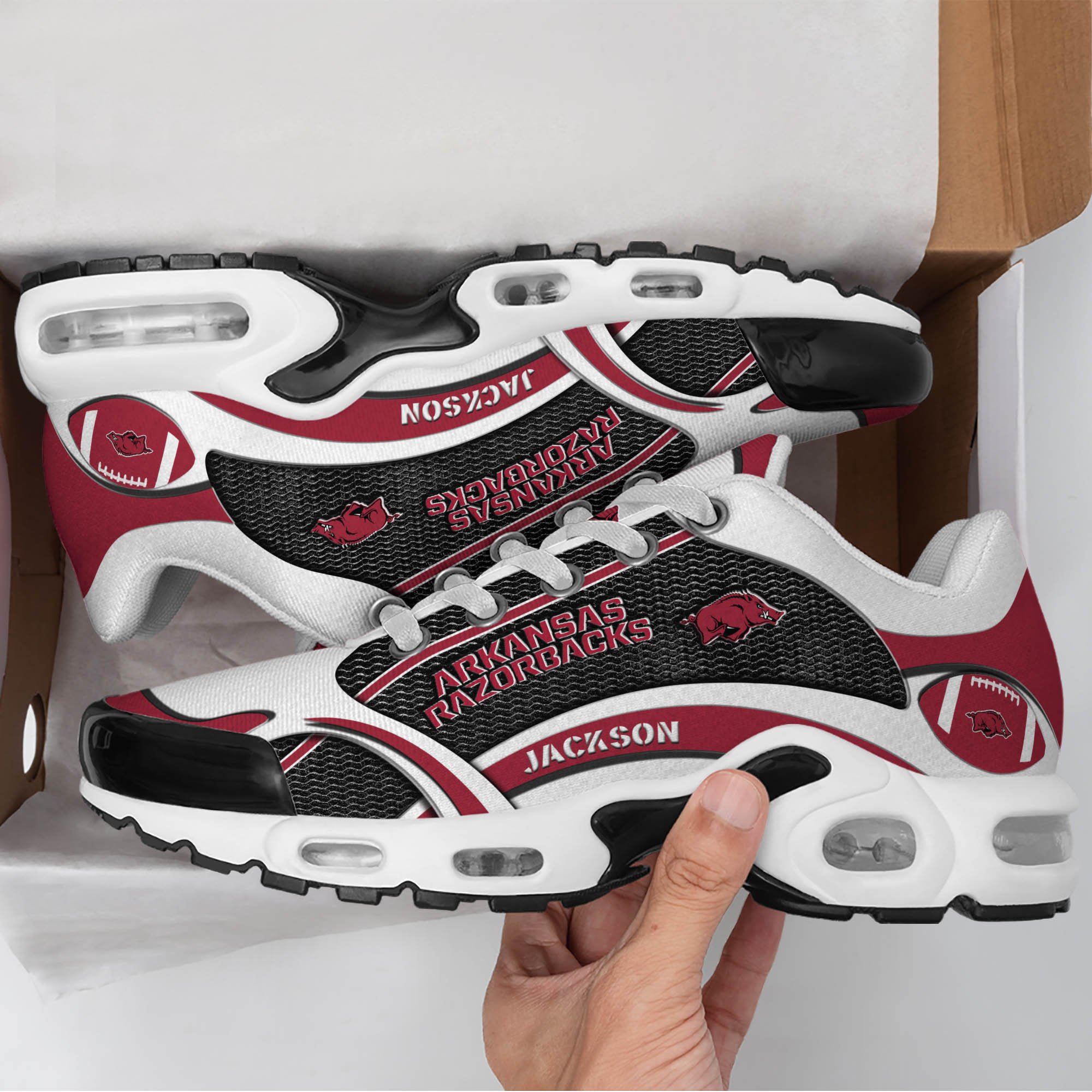 Arkansas Razorbacks Team TN Shoes 2024 Version Custom Name, Shoes For Sport Lovers, Sport Gifts ETHY-61889 Gallery Image