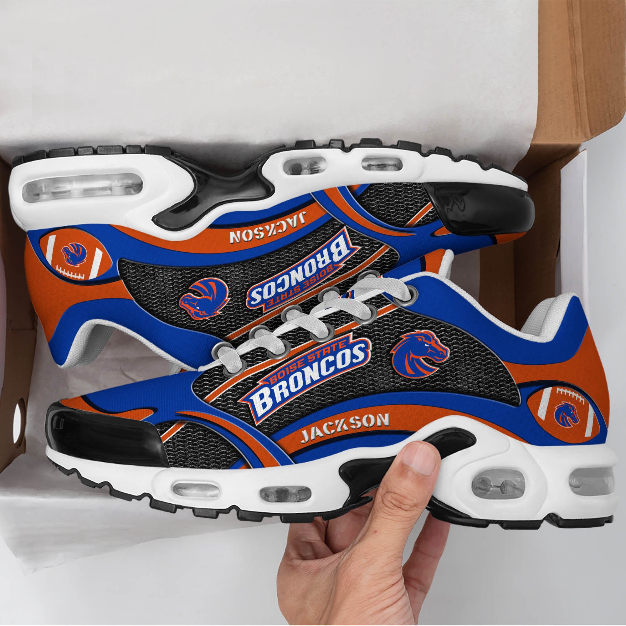 Boise State Broncos Team TN Shoes 2024 Version Custom Name, Shoes For Sport Lovers, Sport Gifts ETHY-61889 Gallery Image