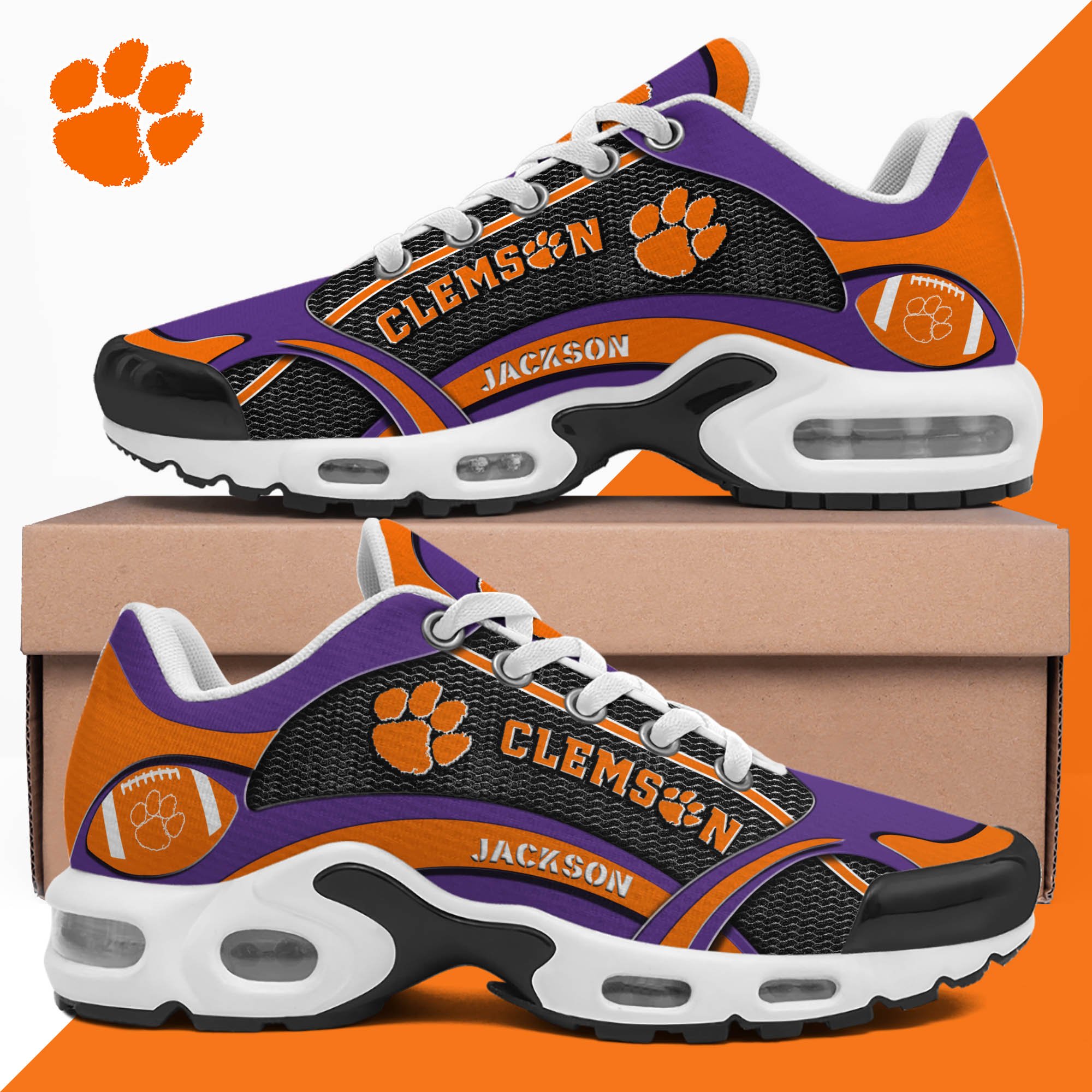 Clemson Tigers Team TN Shoes 2024 Version Custom Name, Shoes For Sport Lovers, Sport Gifts ETHY-61889 Image