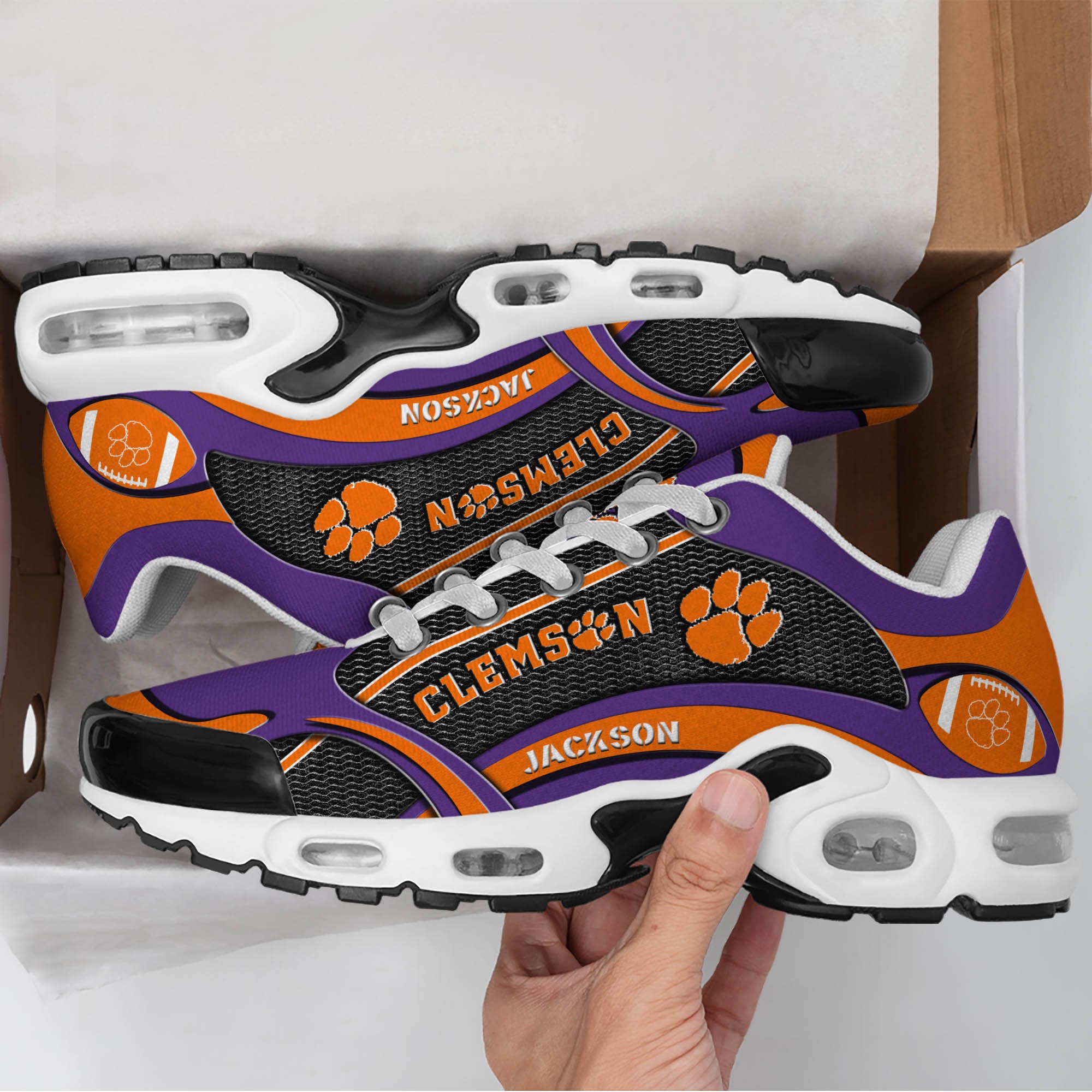 Clemson Tigers Team TN Shoes 2024 Version Custom Name, Shoes For Sport Lovers, Sport Gifts ETHY-61889 Gallery Image