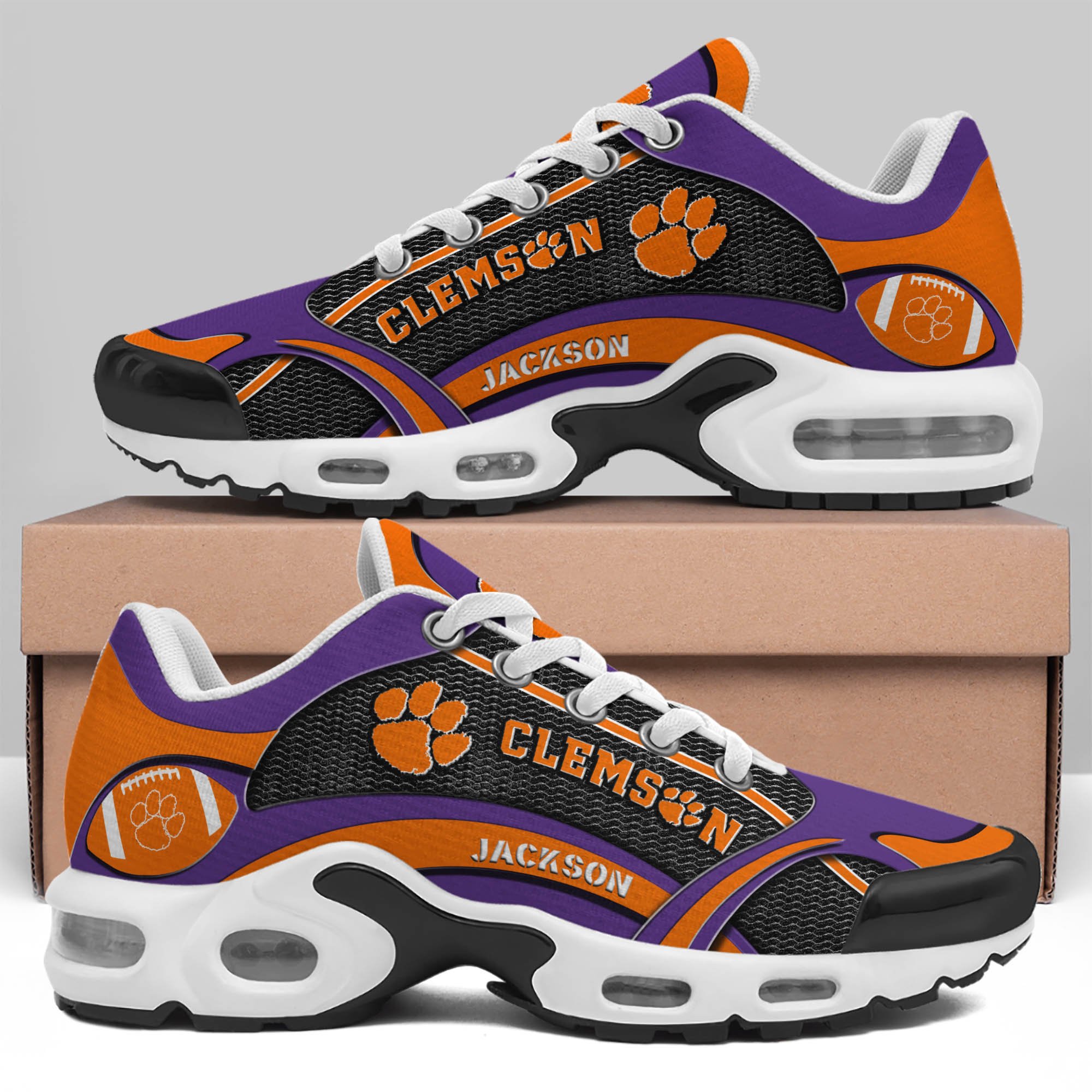 Clemson Tigers Team TN Shoes 2024 Version Custom Name, Shoes For Sport Lovers, Sport Gifts ETHY-61889 Gallery Image
