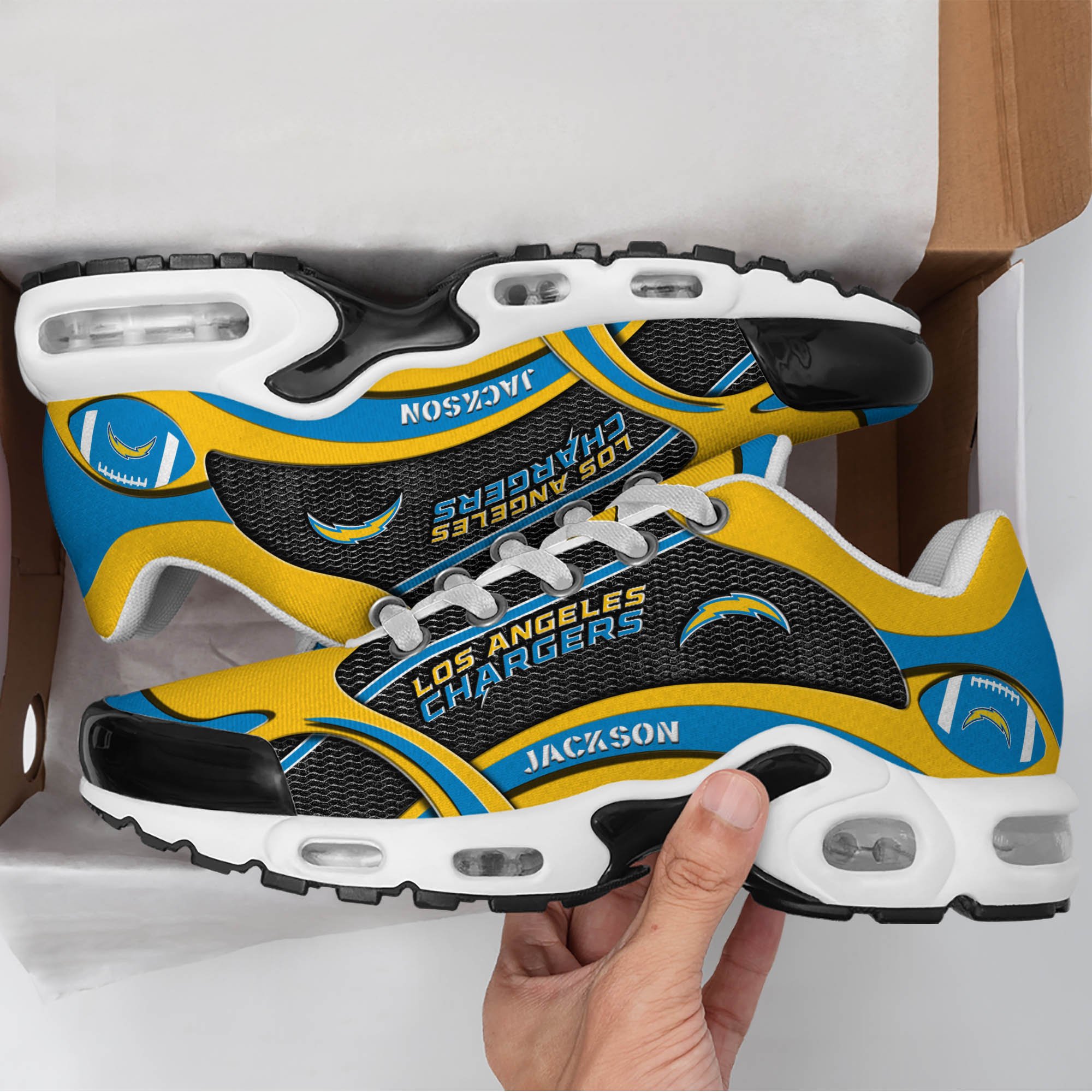 Los Angeles Chargers Team TN Shoes 2024 Version Custom Name, Shoes For Sport Lovers, Sport Gifts ETHY-61889 Gallery Image