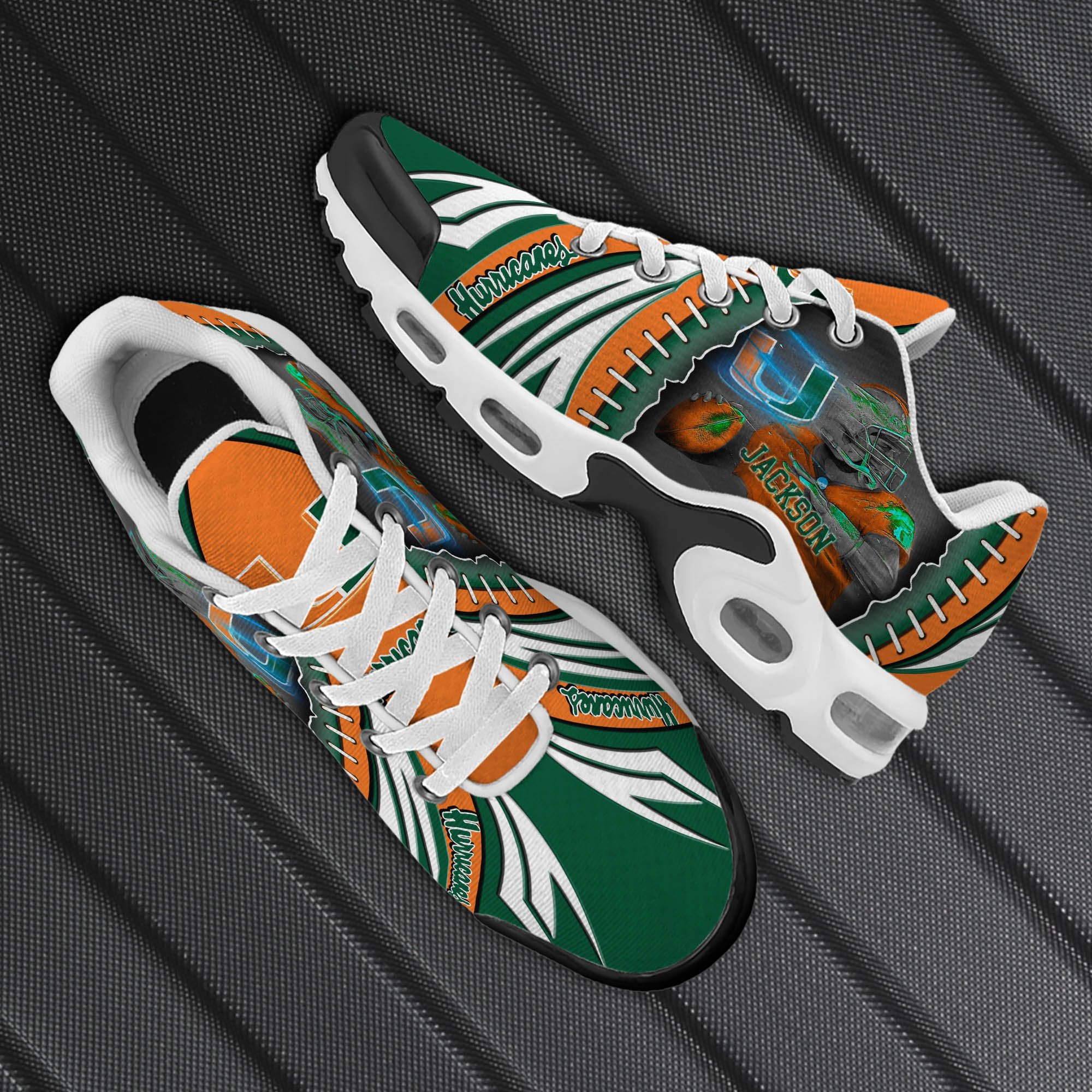 Miami Hurricanes TN Shoes 2024 Version Custom Your Name, Sport Team Shoes, Sport Shoes For Fans, Sport Gifts For Lovers ETHY-61919 Gallery Image