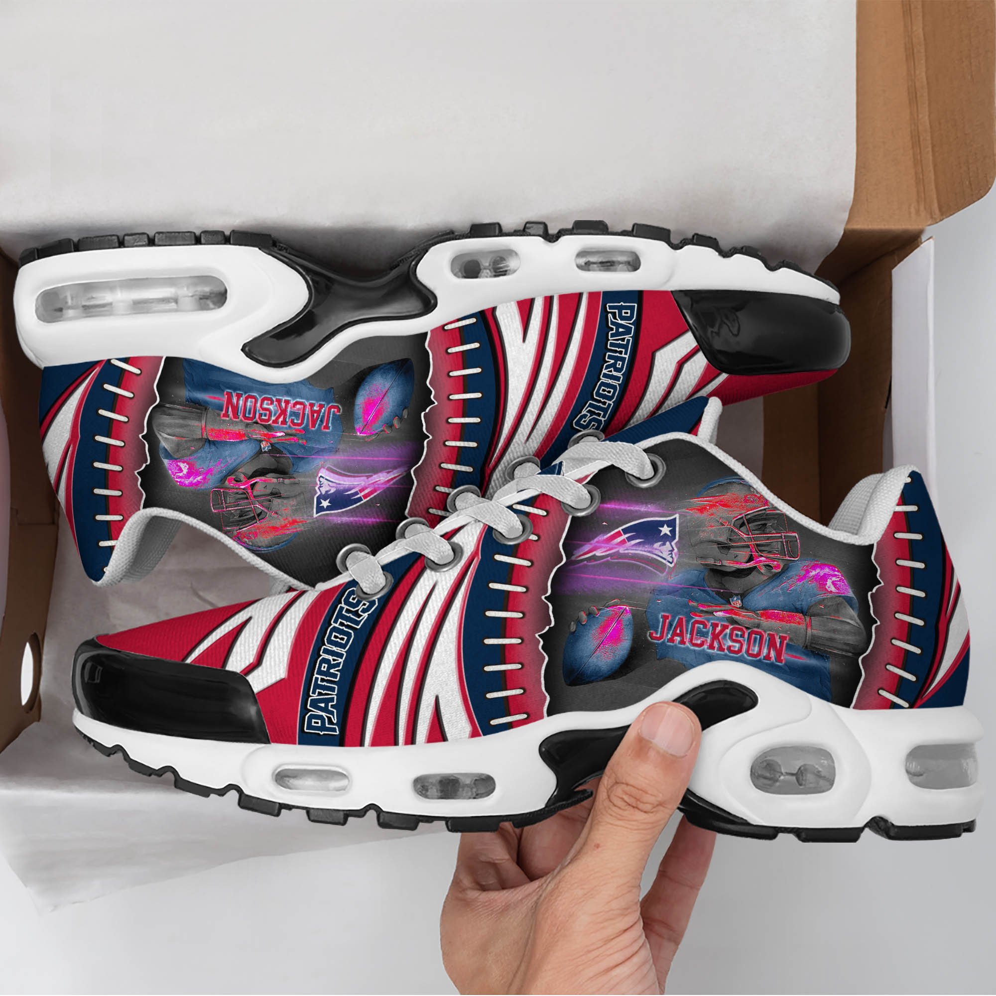 New England Patriots TN Shoes 2024 Version Custom Your Name, Sport Team Shoes, Sport Shoes For Fans, Sport Gifts For Lovers ETHY-61919 Gallery Image