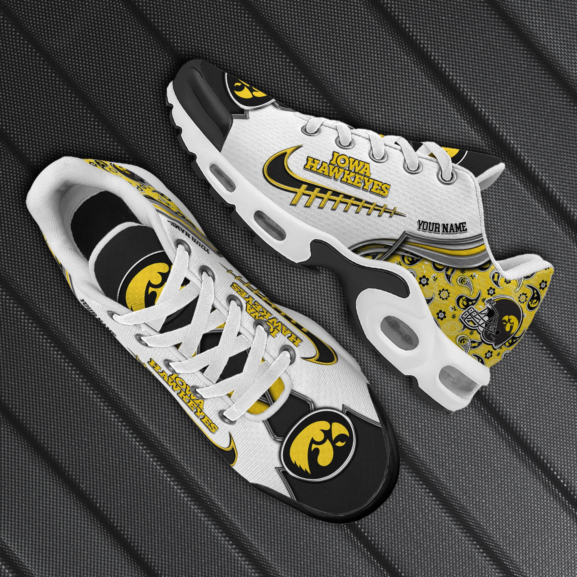 Iowa Hawkeyes TN Shoes 2024 Version Custom Your Name, Sport Shoes For Football Fans, Sport Gifts, Gifts For Him ETHY-62642 Gallery Image