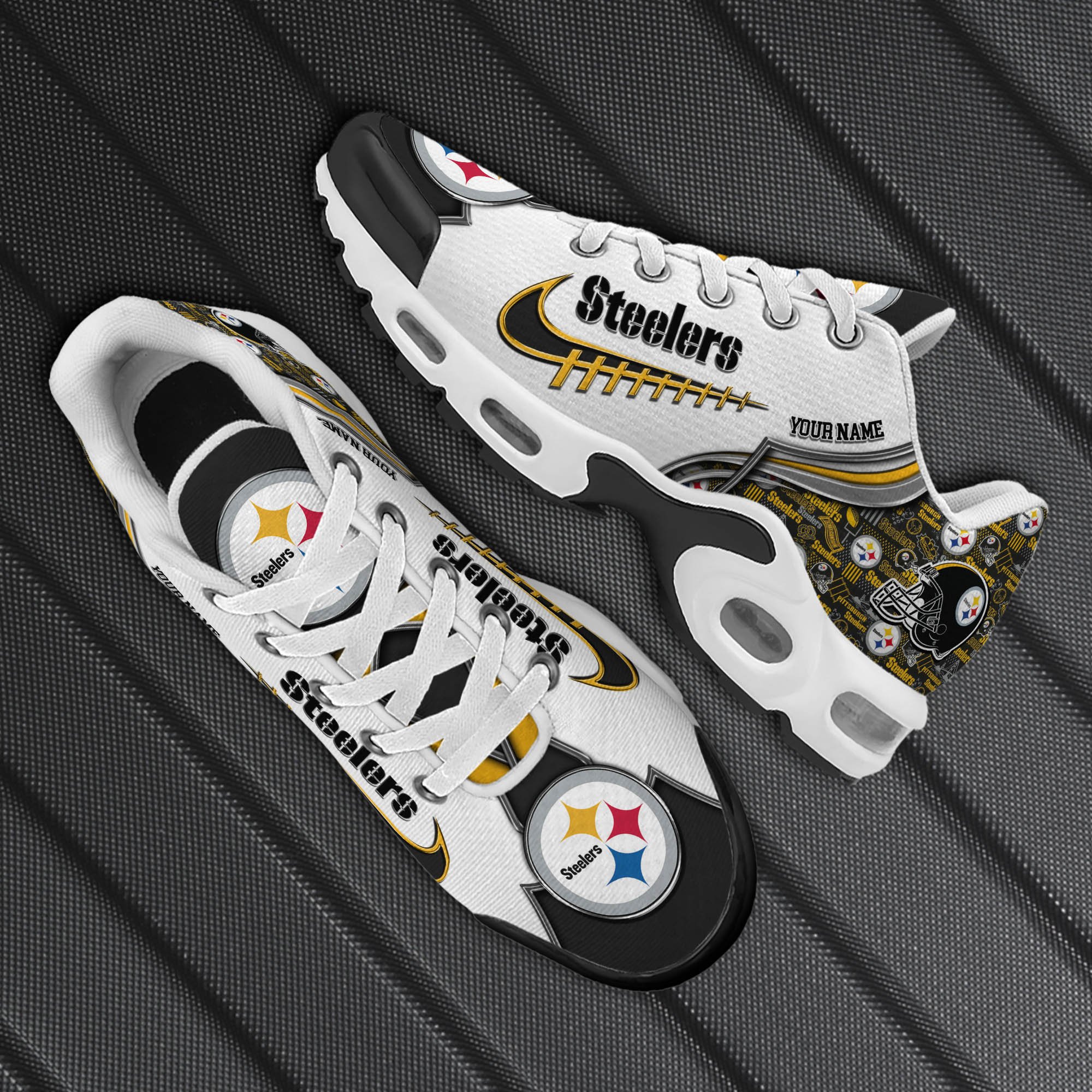 Pittsburgh Steelers TN Shoes 2024 Version Custom Your Name, Sport Shoes For Football Fans, Sport Gifts, Gifts For Him ETHY-62642 Gallery Image