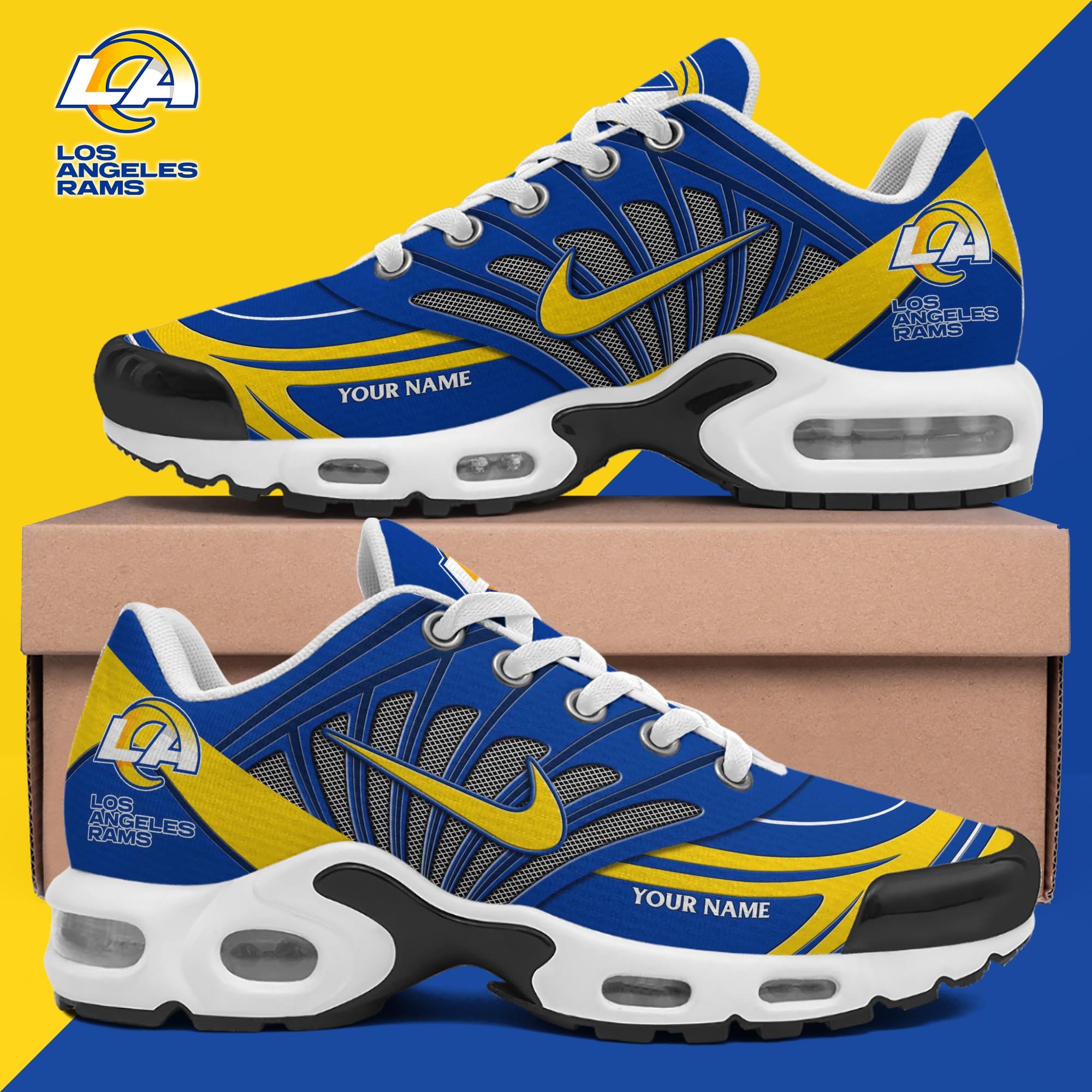 Los Angeles Rams TN Shoes 2025 Version Custom Name, Sport Shoes For Fan, Fan Gifts ETRG-60919 Gallery Image