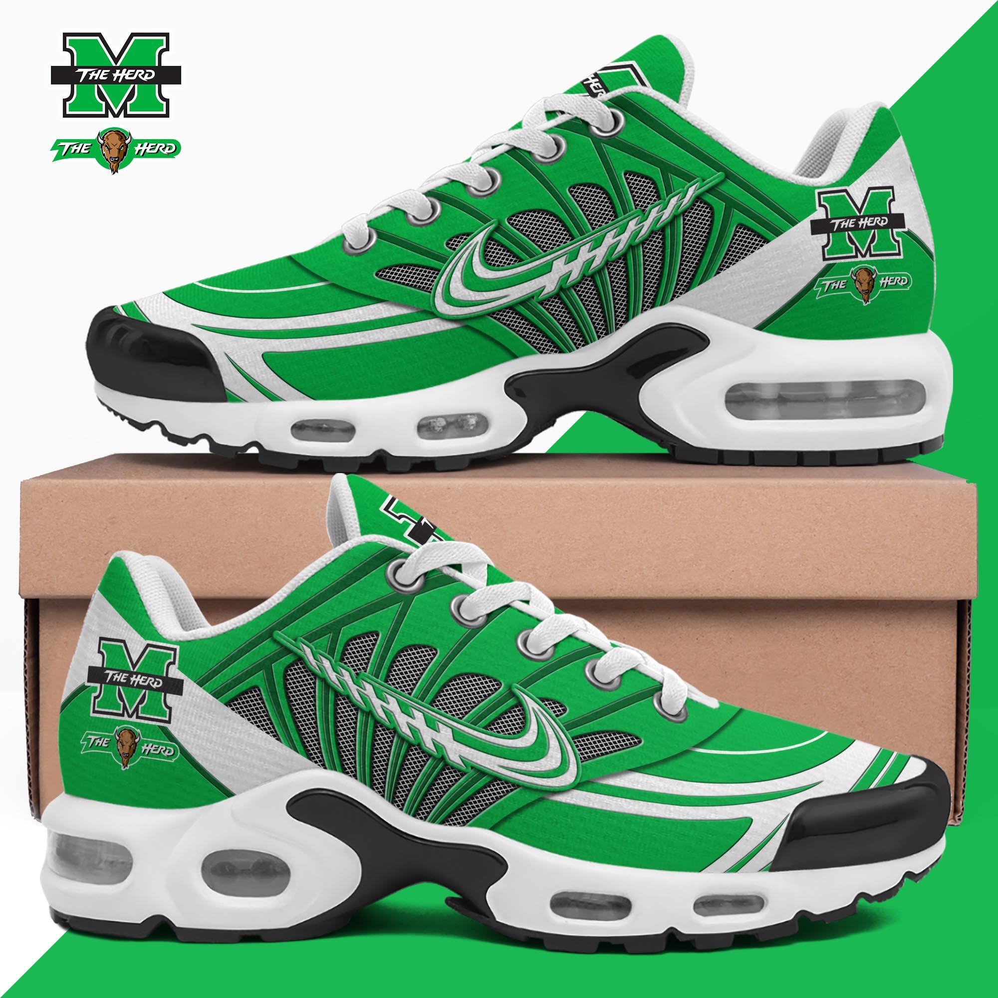 Marshall Thundering Herd TN Shoes 2025 Version Custom Name, Sport Shoes For Fan, Fan Gifts ETRG-61135 Image