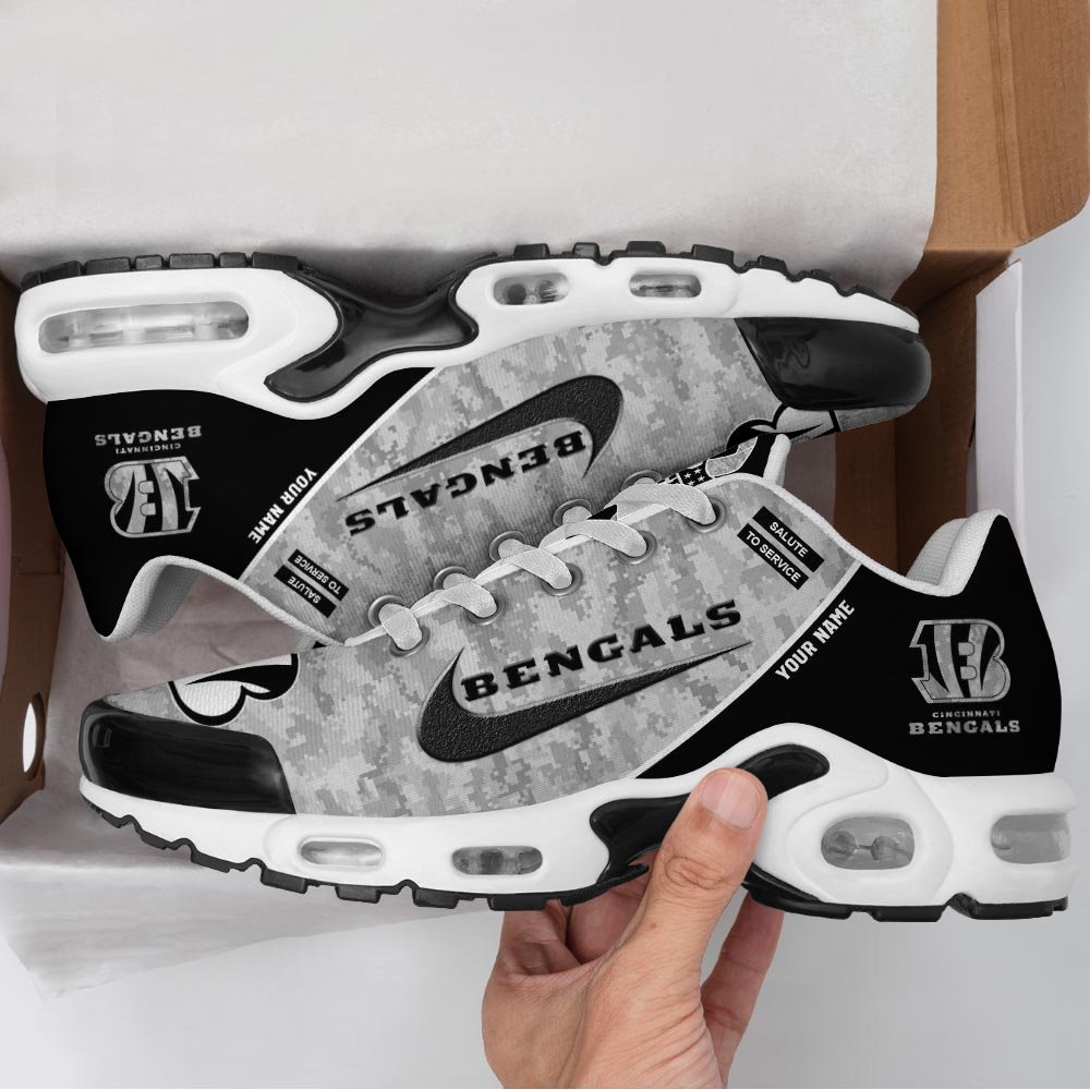 Cincinnati Bengals Team TN Shoes 2025 Version Custom Name, Sport Team Shoes For Fans, Gift For Sport Fans ETRG-61581 Gallery Image