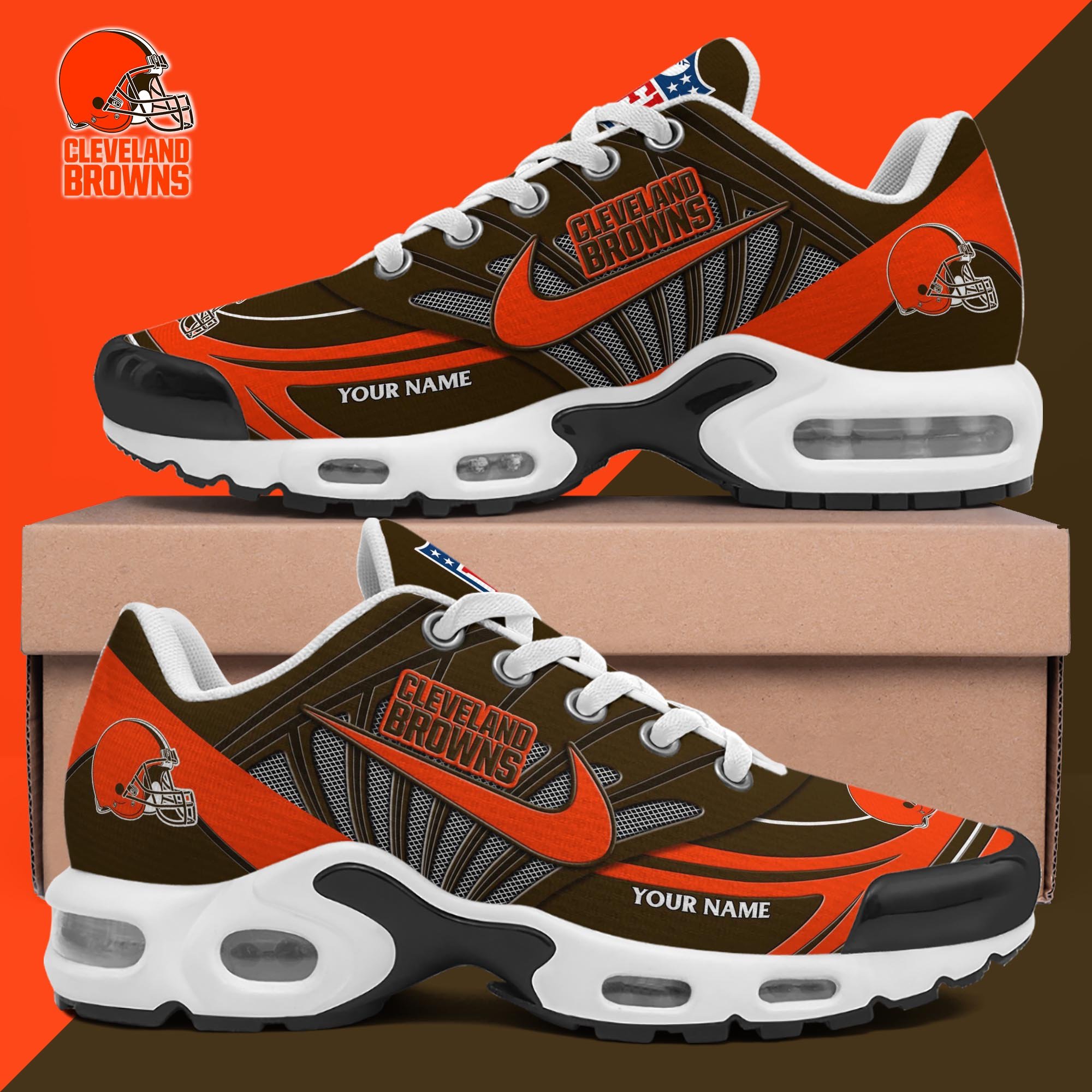 Cleveland Browns TN Shoes 2025 Version Custom Your Name, Shoes For Sport Fans, Gift For Fans ETRG-61582 Image