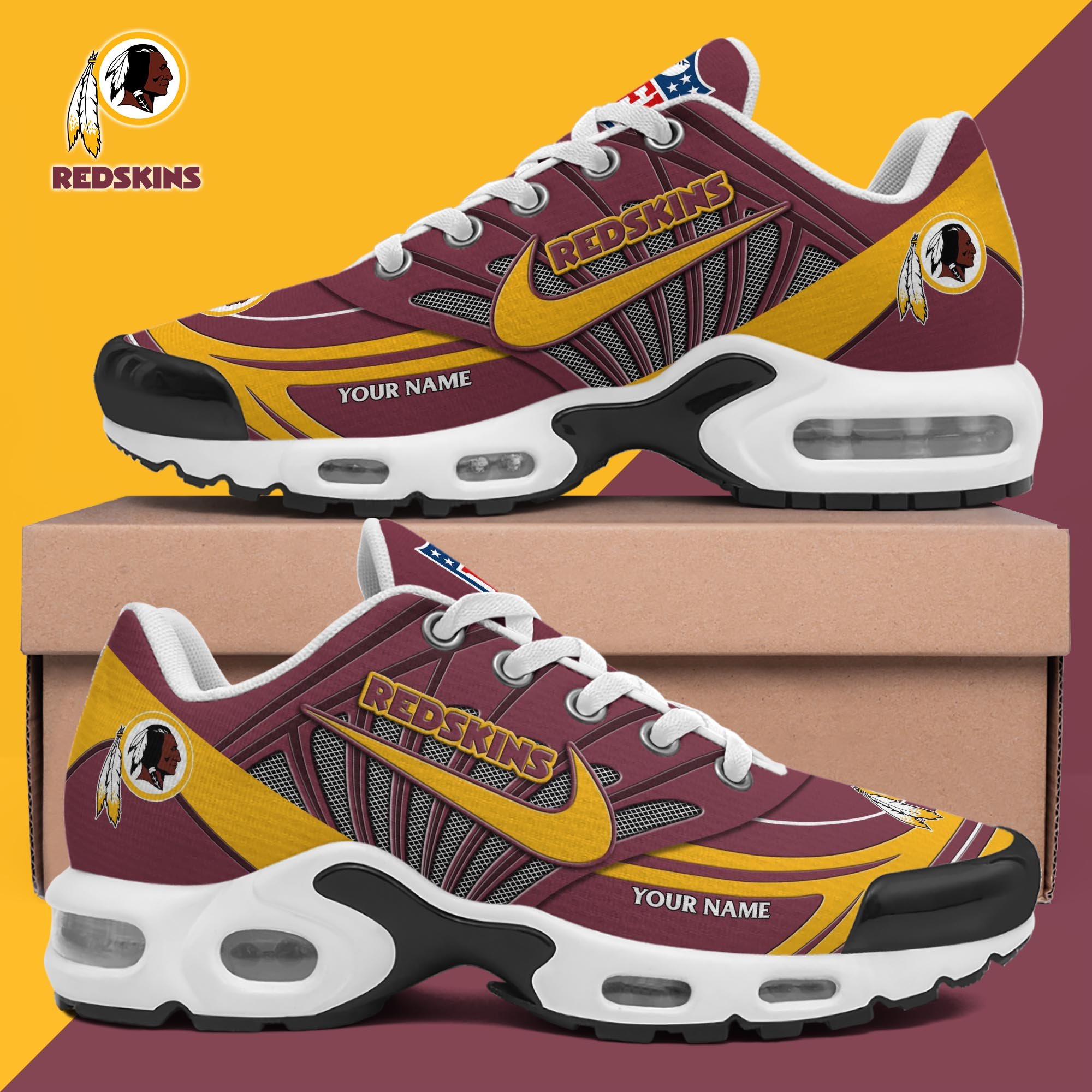 Washington Redskins TN Shoes 2025 Version Custom Your Name, Shoes For Sport Fans, Gift For Fans ETRG-61582 Image