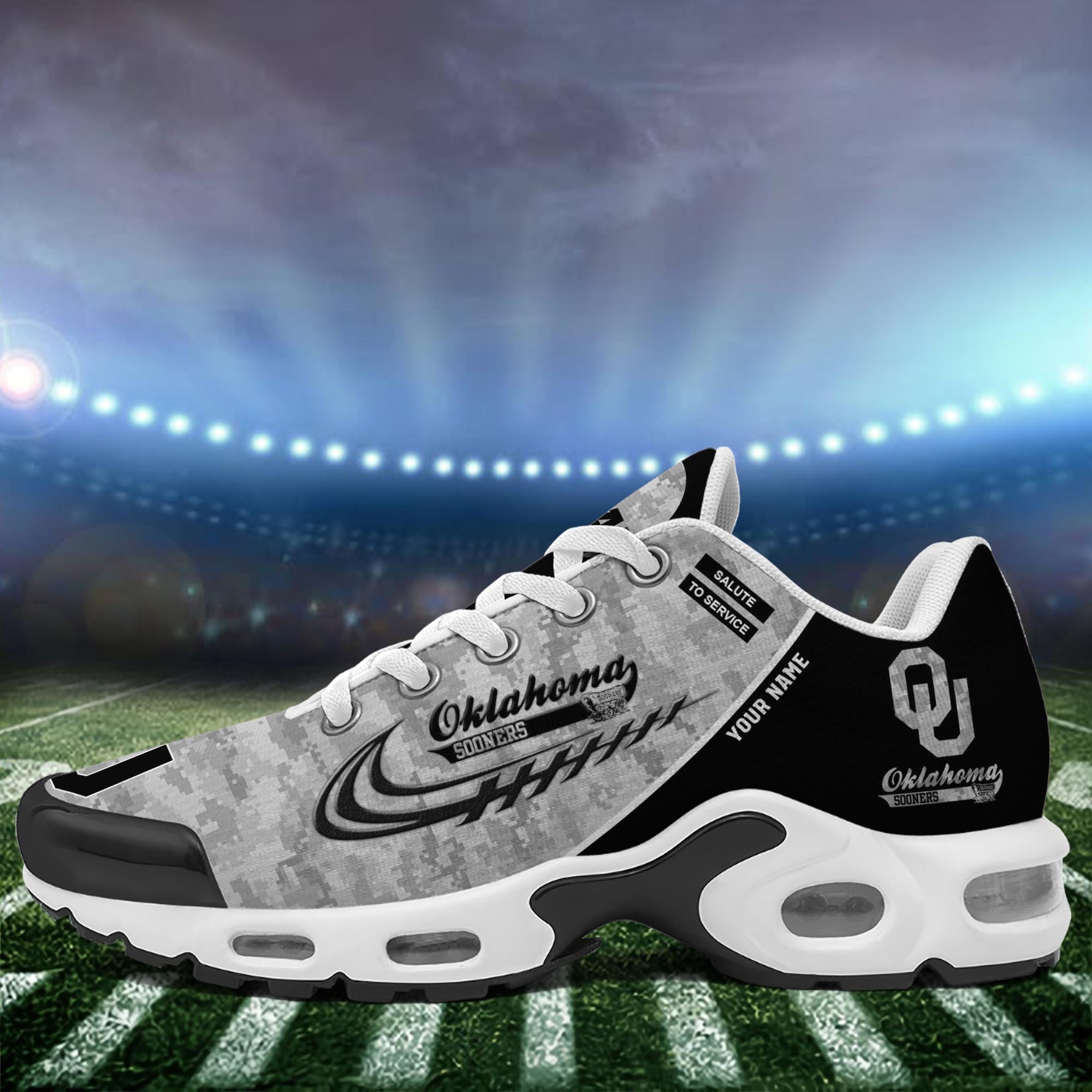 Oklahoma Sooners TN Shoes 2025 Version Custom Name, Camouflage Shoes For Sport Fans, Fan Gifts ETRG-61585 Gallery Image