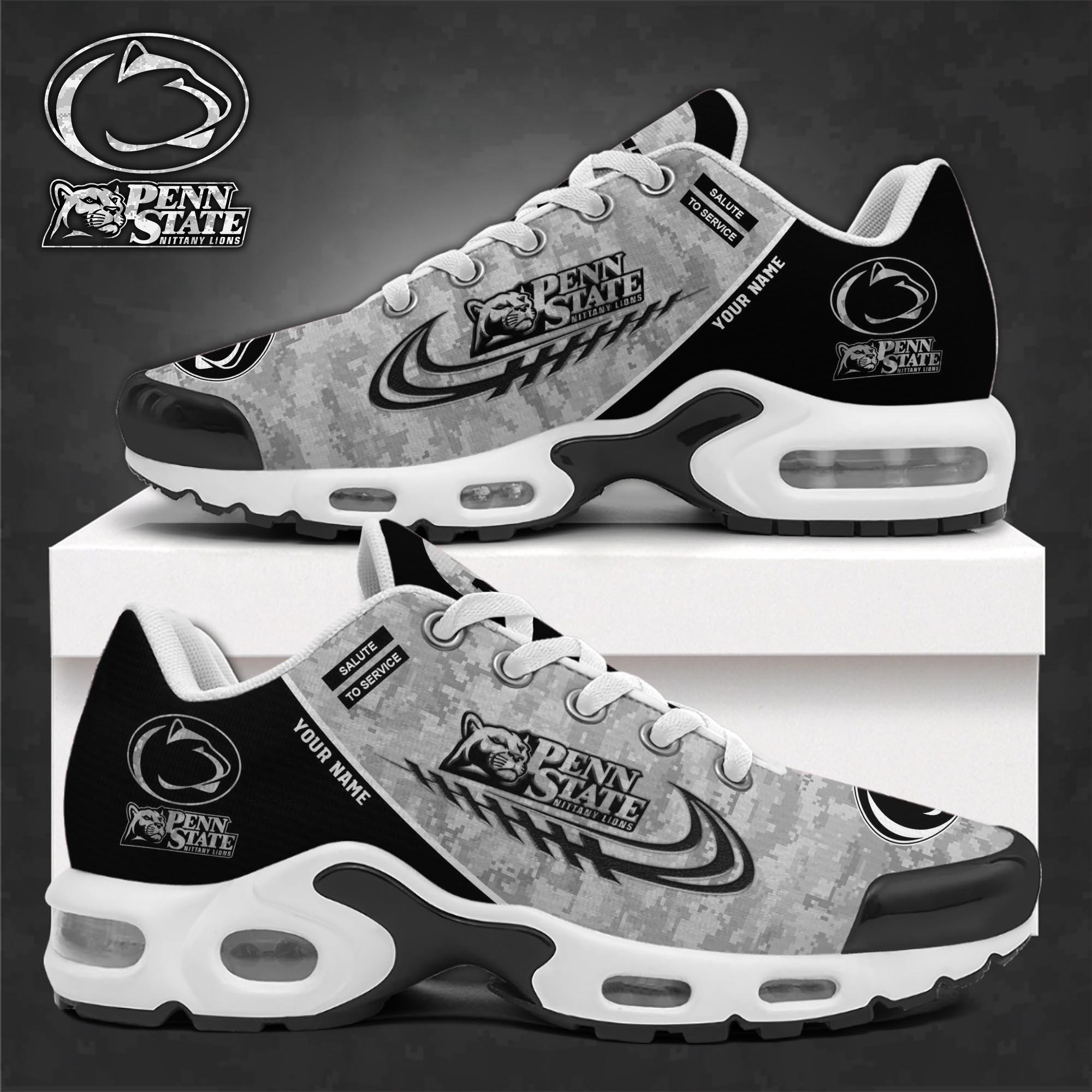 Penn State Nittany Lions TN Shoes 2025 Version Custom Name, Camouflage Shoes For Sport Fans, Fan Gifts ETRG-61585 Image