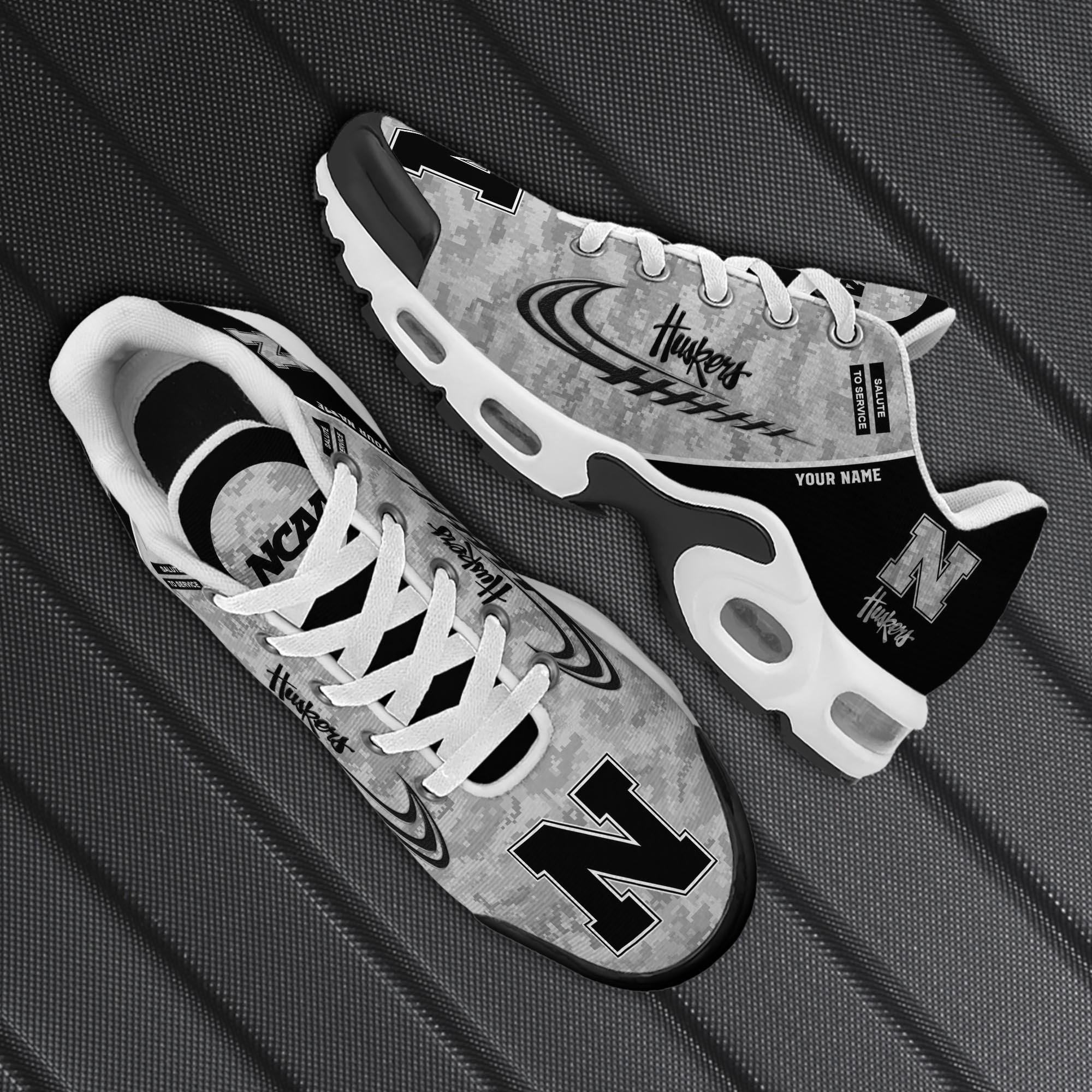 Nebraska Cornhuskers TN Shoes 2025 Version Custom Name, Camouflage Shoes For Sport Fans, Fan Gifts ETRG-61585 Gallery Image