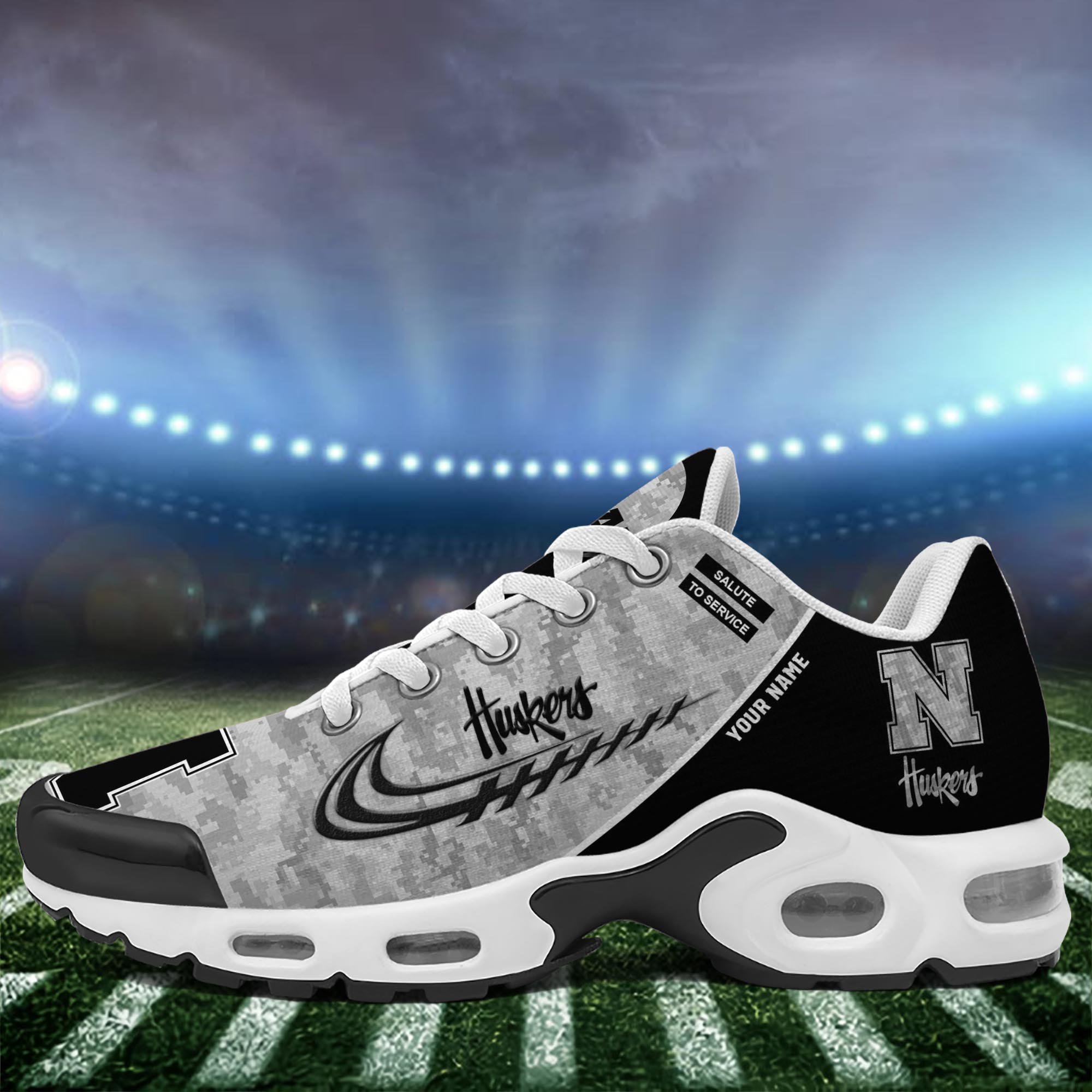 Nebraska Cornhuskers TN Shoes 2025 Version Custom Name, Camouflage Shoes For Sport Fans, Fan Gifts ETRG-61585 Gallery Image