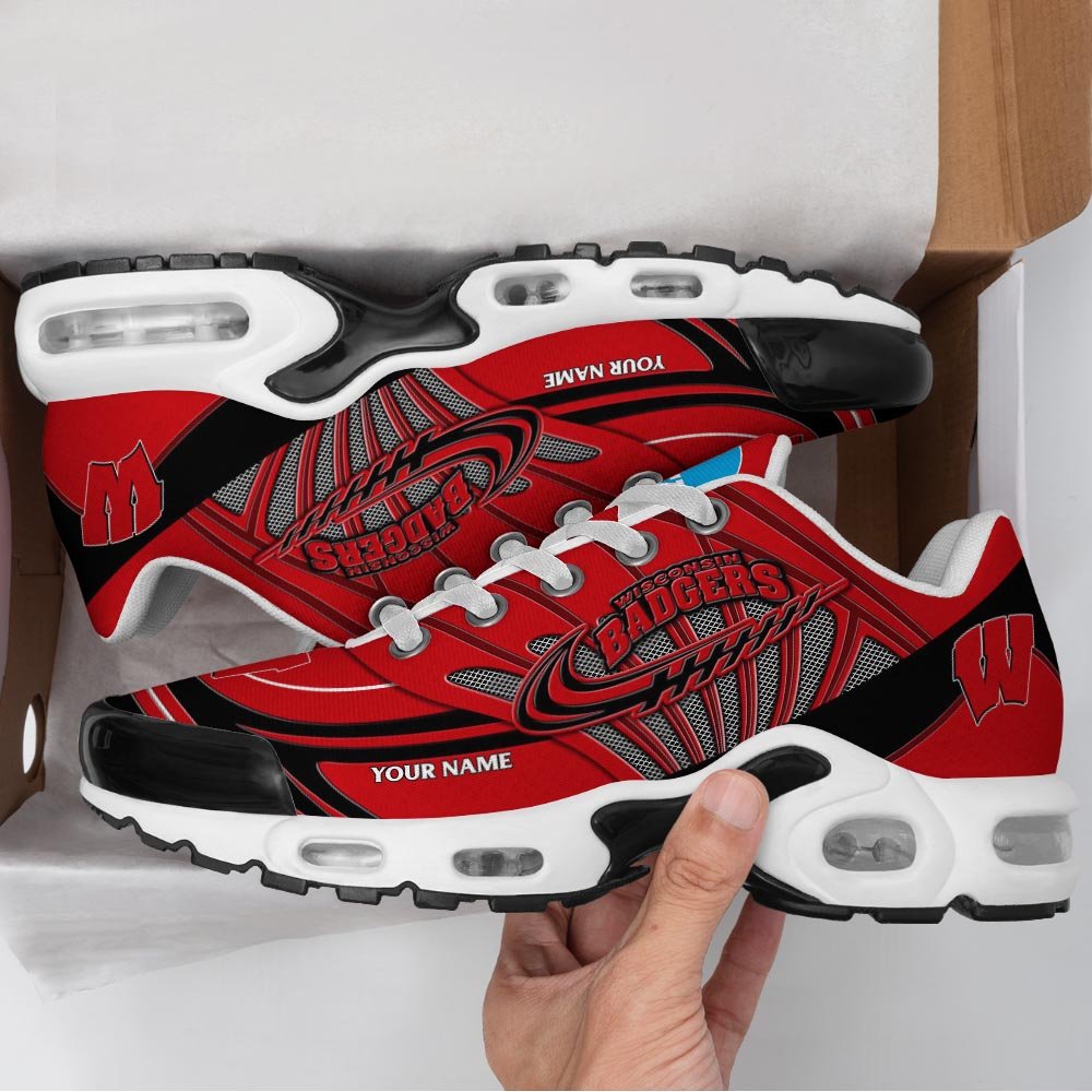 Wisconsin Badgers TN Shoes 2025 Version Custom Your Name, Shoes For Sport Fans, Gift For Fans ETRG-61594 Gallery Image