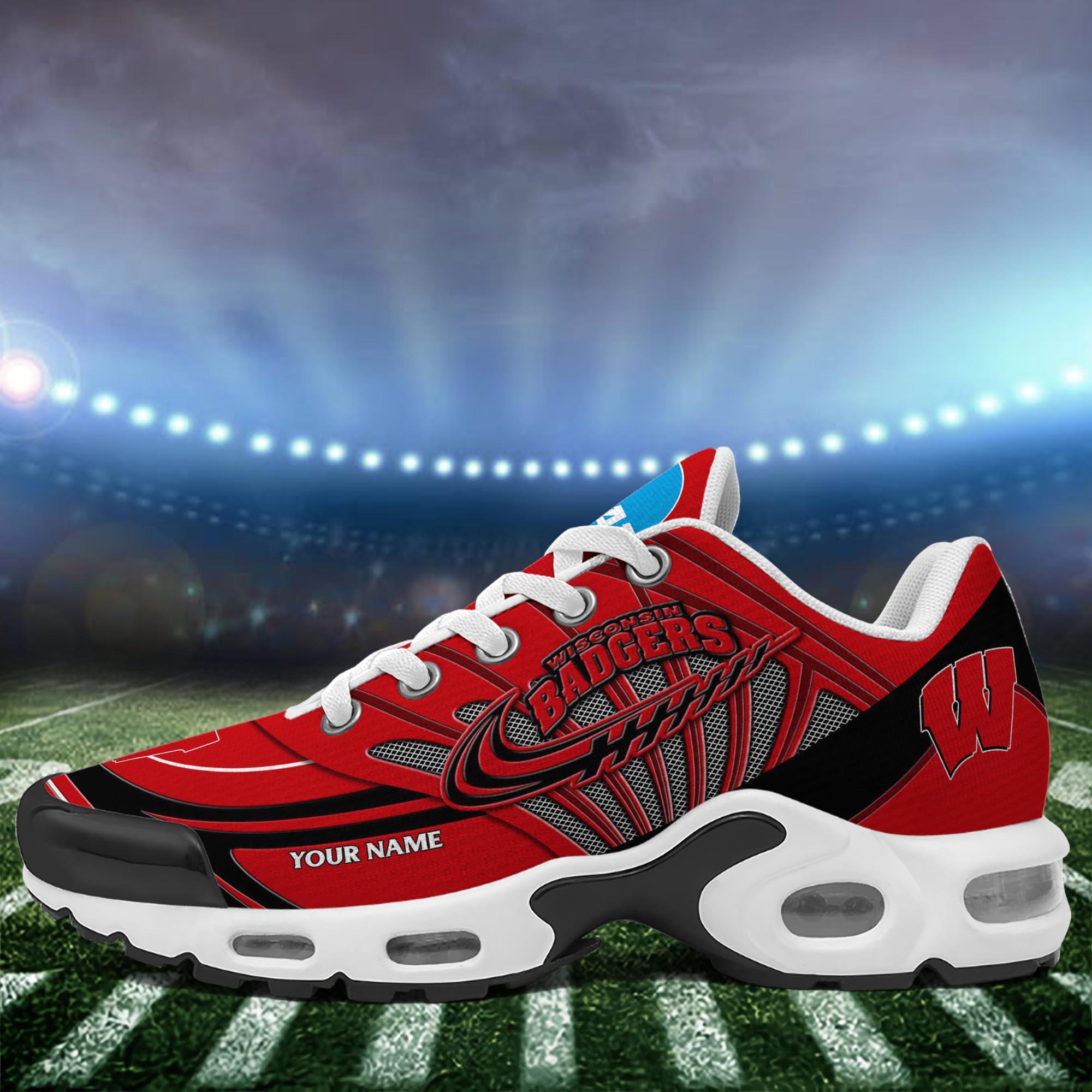 Wisconsin Badgers TN Shoes 2025 Version Custom Your Name, Shoes For Sport Fans, Gift For Fans ETRG-61594 Gallery Image