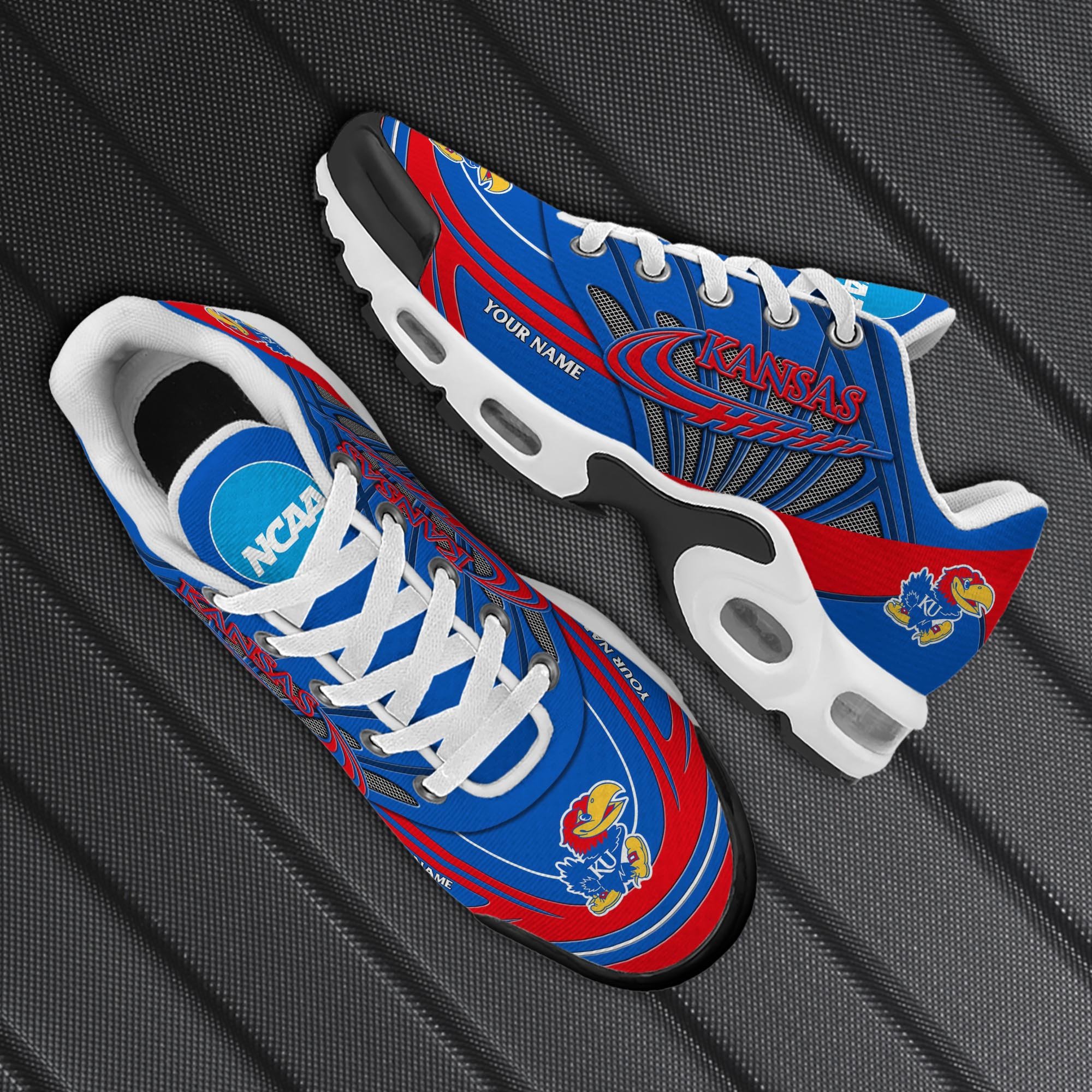Kansas Jayhawks TN Shoes 2025 Version Custom Your Name, Shoes For Sport Fans, Gift For Fans ETRG-61594 Gallery Image