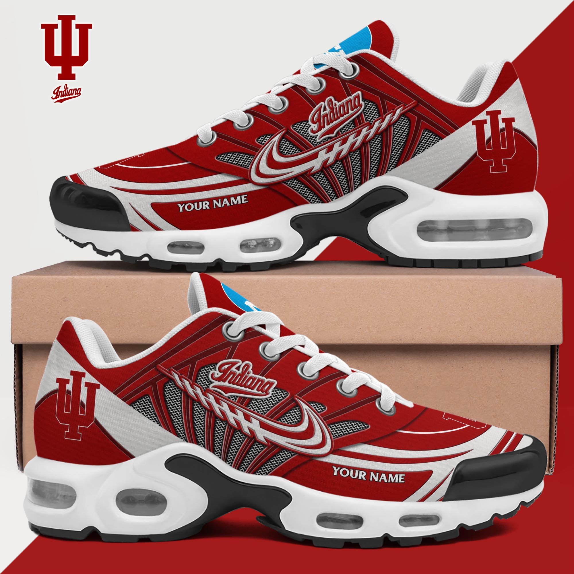 Indiana Hoosiers TN Shoes 2025 Version Custom Your Name, Shoes For Sport Fans, Gift For Fans ETRG-61594 Image