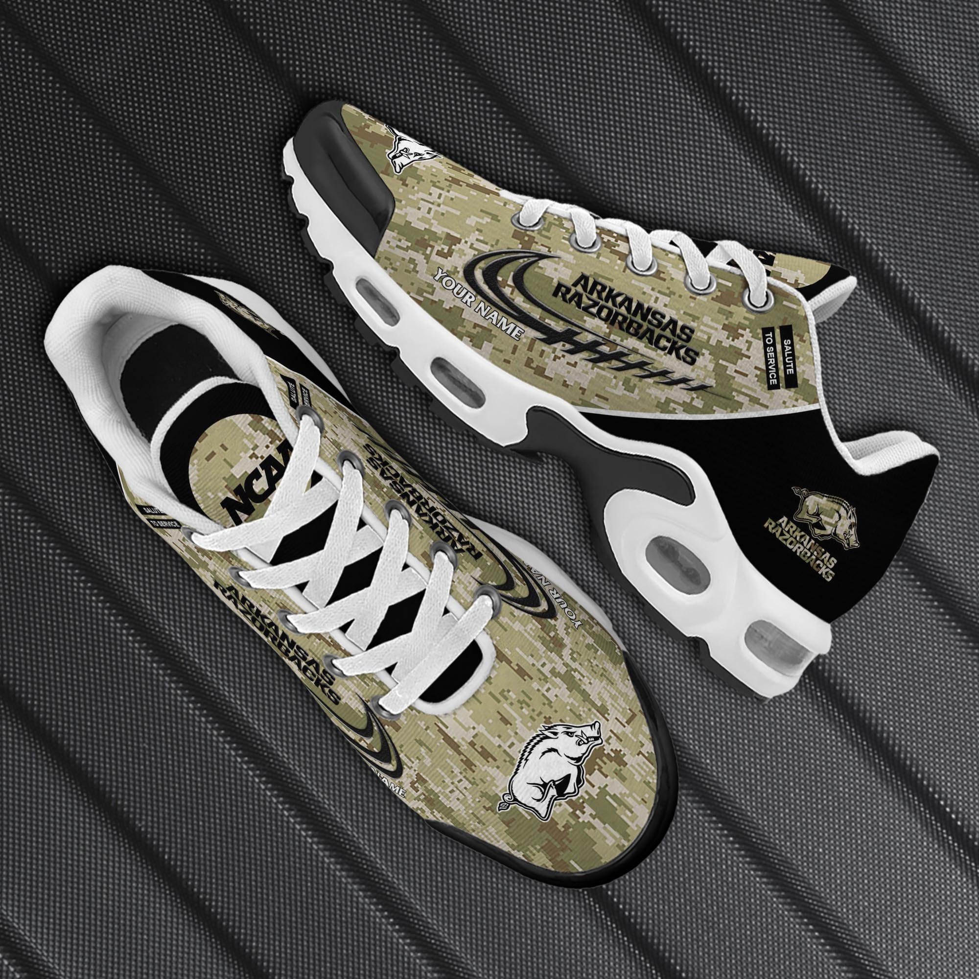 Arkansas Razorbacks TN Shoes 2025 Version Custom Name, Camouflage Shoes, Gifts For Football Lovers ETRG-61636 Gallery Image
