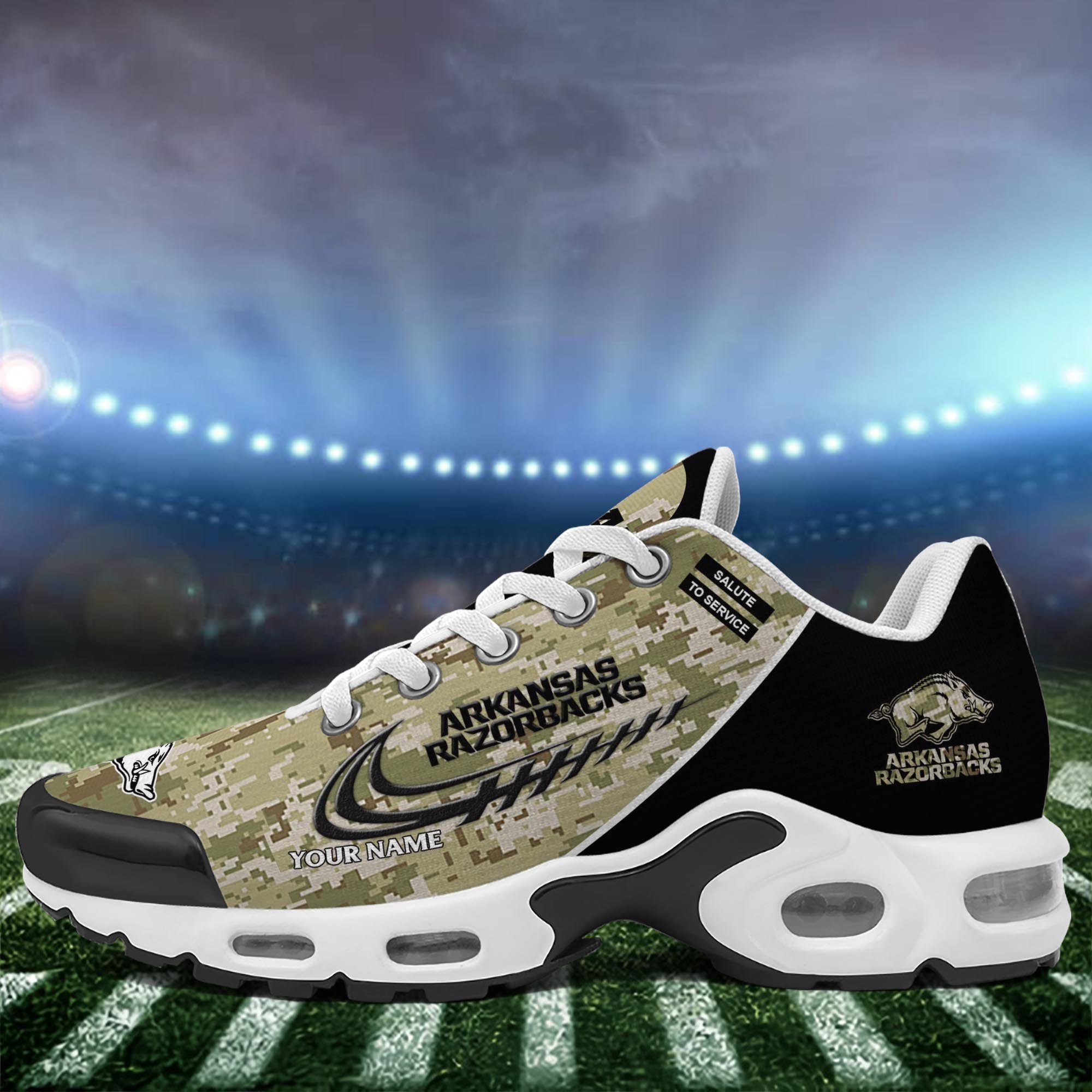 Arkansas Razorbacks TN Shoes 2025 Version Custom Name, Camouflage Shoes, Gifts For Football Lovers ETRG-61636 Gallery Image