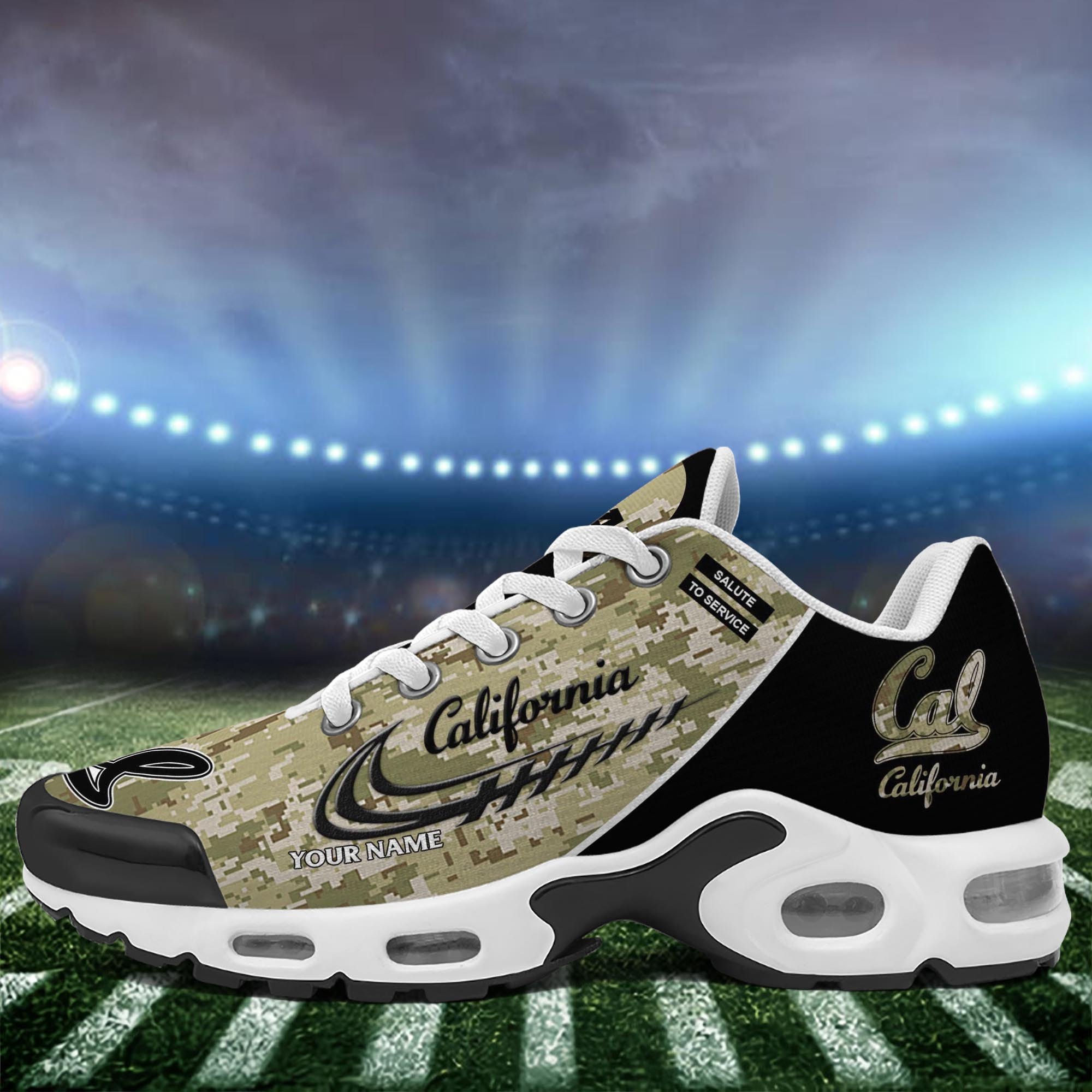 California Golden Bears TN Shoes 2025 Version Custom Name, Camouflage Shoes, Gifts For Football Lovers ETRG-61636 Gallery Image