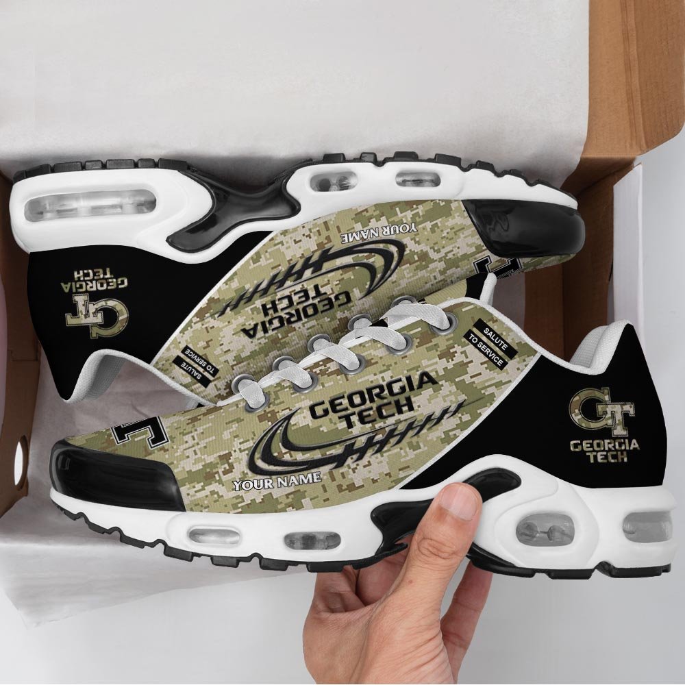 Georgia Tech Yellow Jackets TN Shoes 2025 Version Custom Name, Camouflage Shoes, Gifts For Football Lovers ETRG-61636 Gallery Image