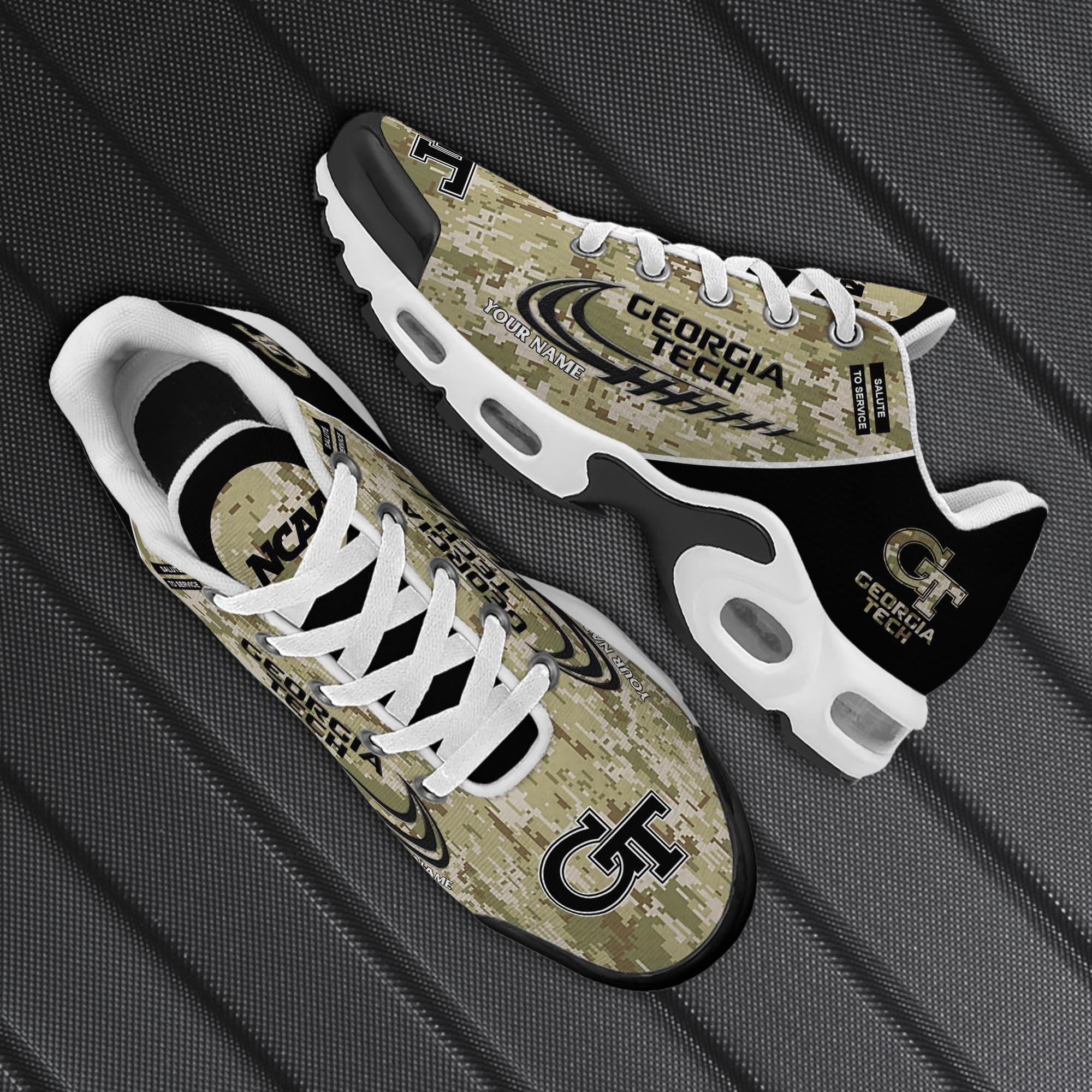 Georgia Tech Yellow Jackets TN Shoes 2025 Version Custom Name, Camouflage Shoes, Gifts For Football Lovers ETRG-61636