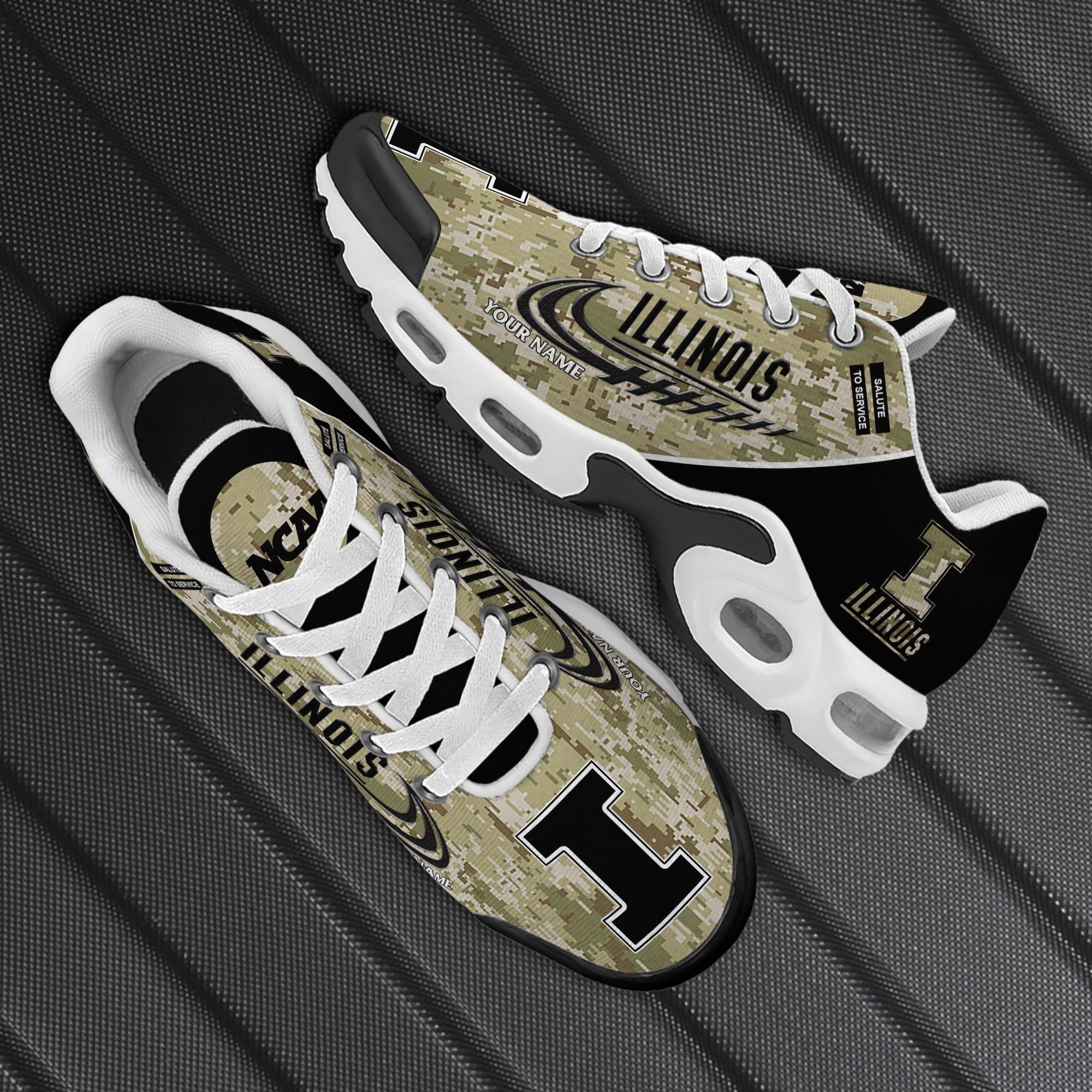 Illinois Fighting Illini TN Shoes 2025 Version Custom Name, Camouflage Shoes, Gifts For Football Lovers ETRG-61636 Gallery Image