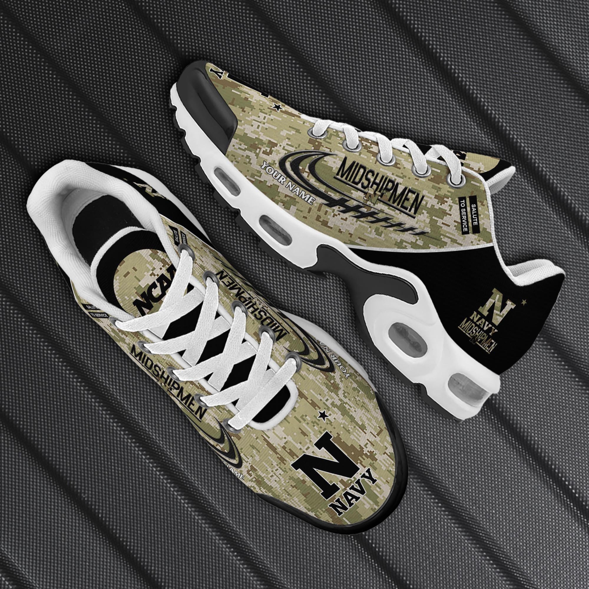 Navy Midshipmen TN Shoes 2025 Version Custom Name, Camouflage Shoes, Gifts For Football Lovers ETRG-61636 Gallery Image