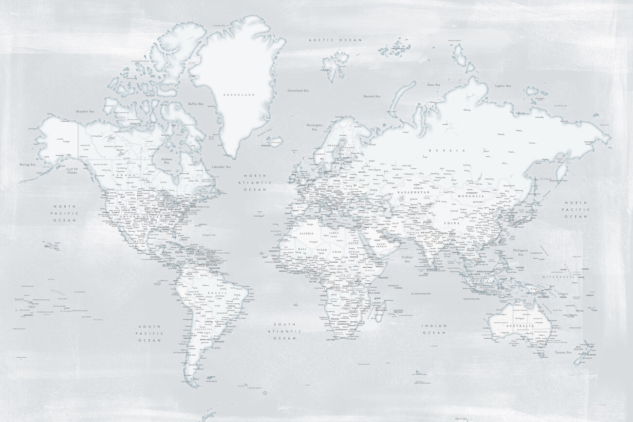 Map of Political world map ǀ Maps of all cities and countries for your wall
