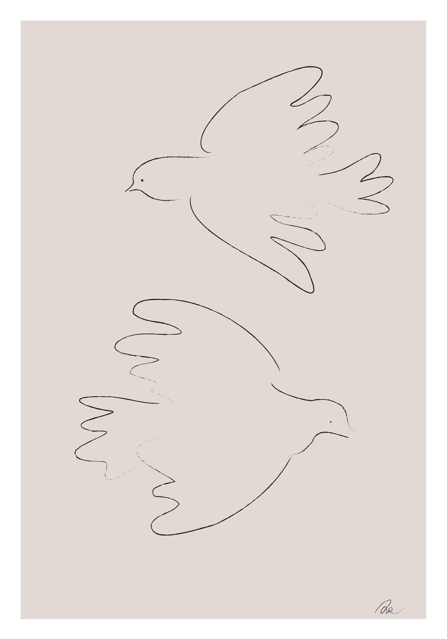 Ilustrace Two Doves, Studio Collection, (26.7 x 40 cm)