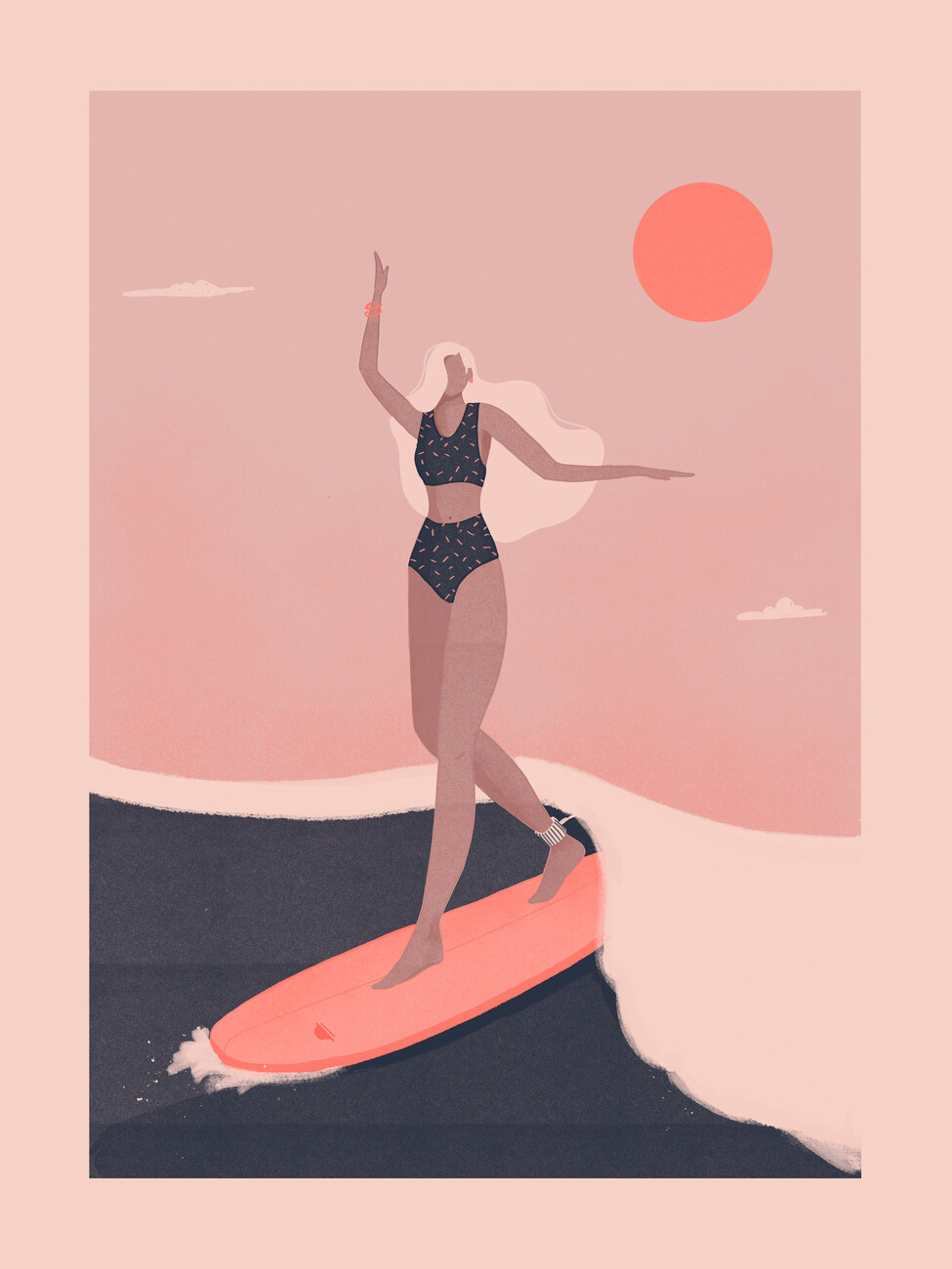 Ilustrace Into the surf