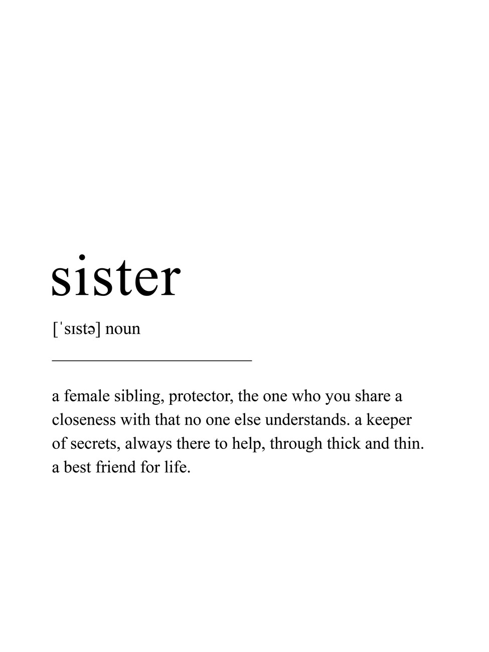 the sister definition