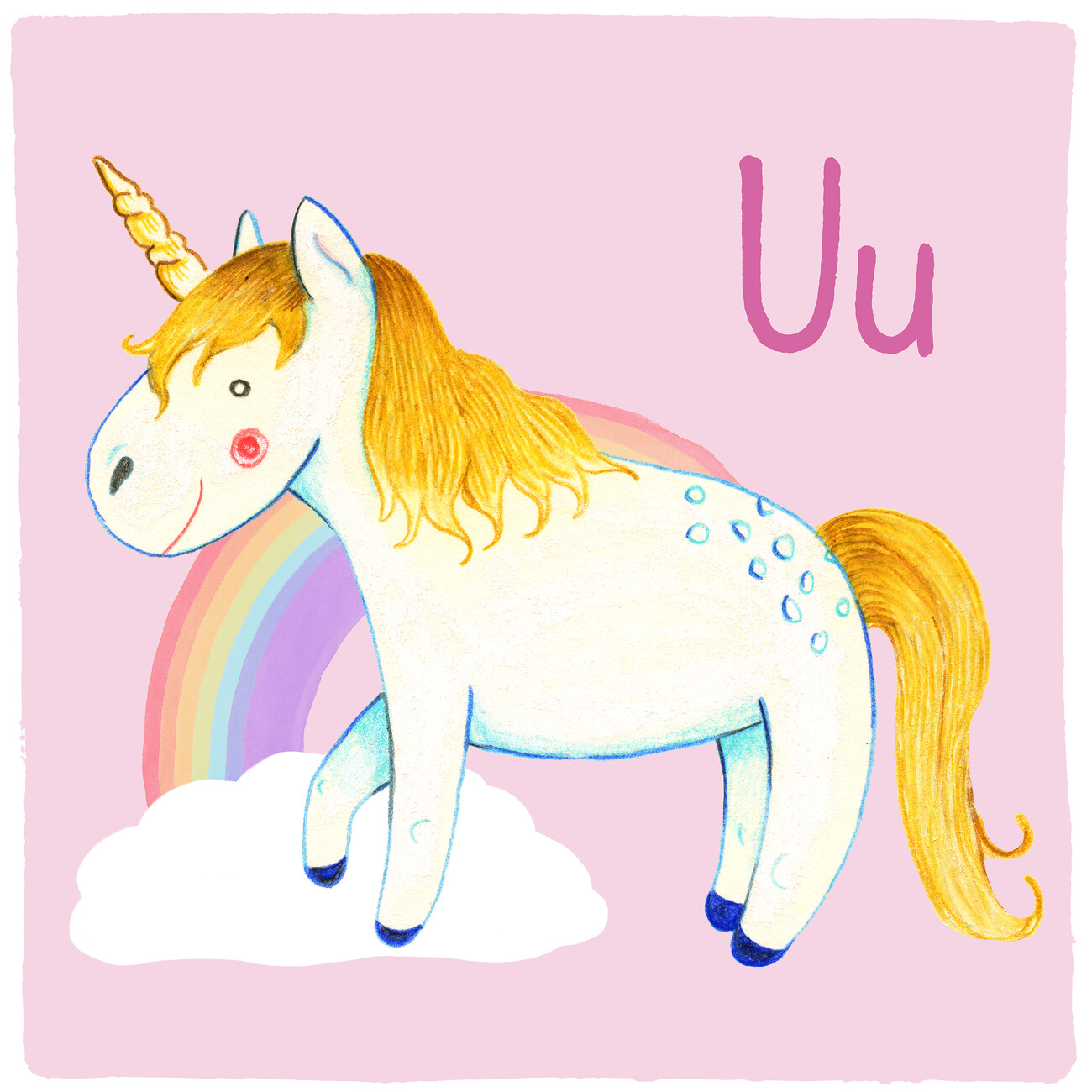 Cute unicorn, Fine Art Print